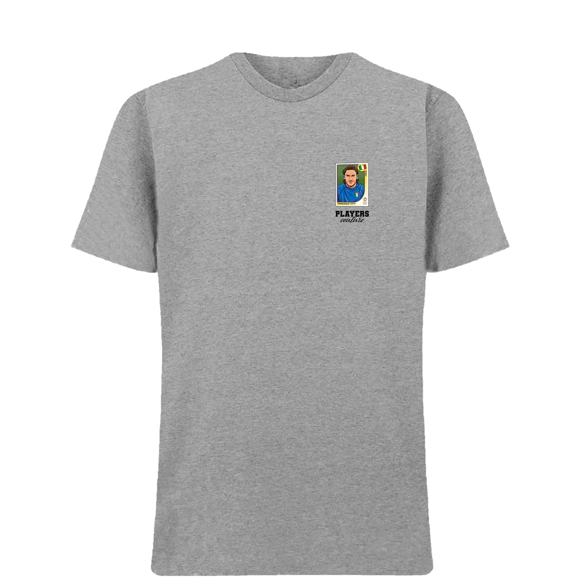 Francesco Totti World Cup Sticker Men's T-Shirt - Gray