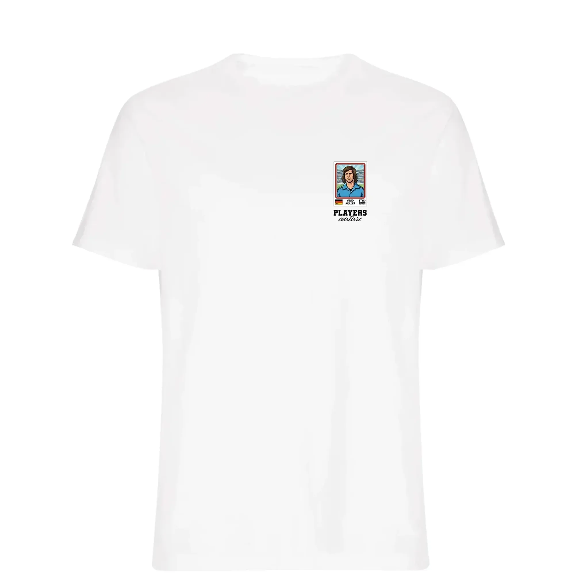Gerd Muller World Cup Sticker Men's T-Shirt - White