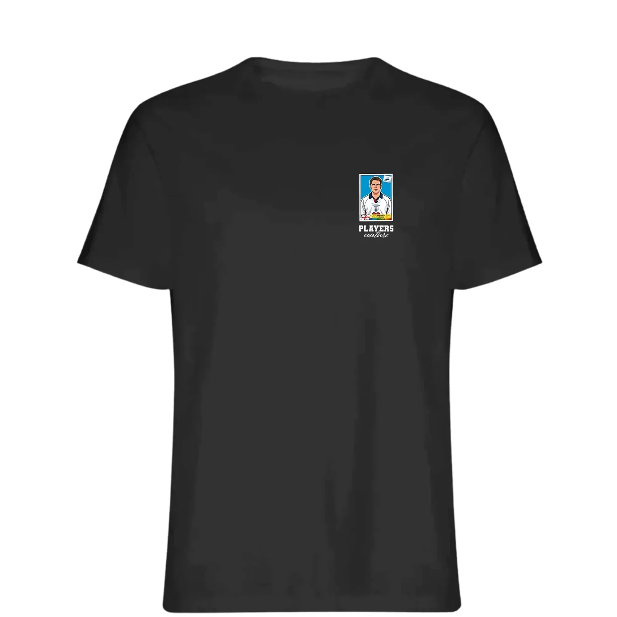 Michael Owen World Cup Sticker Men's T-Shirt - Black