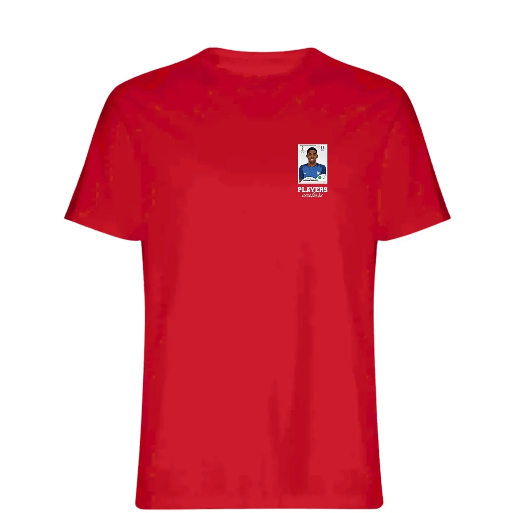 Ousmane Dembele World Cup Sticker Men's T-Shirt - Red