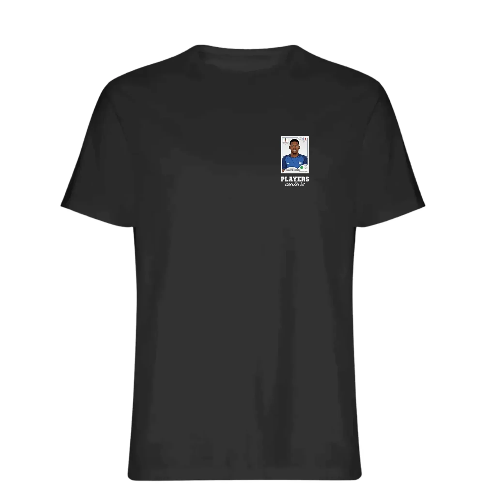 Ousmane Dembele World Cup Sticker Men's T-Shirt - Black
