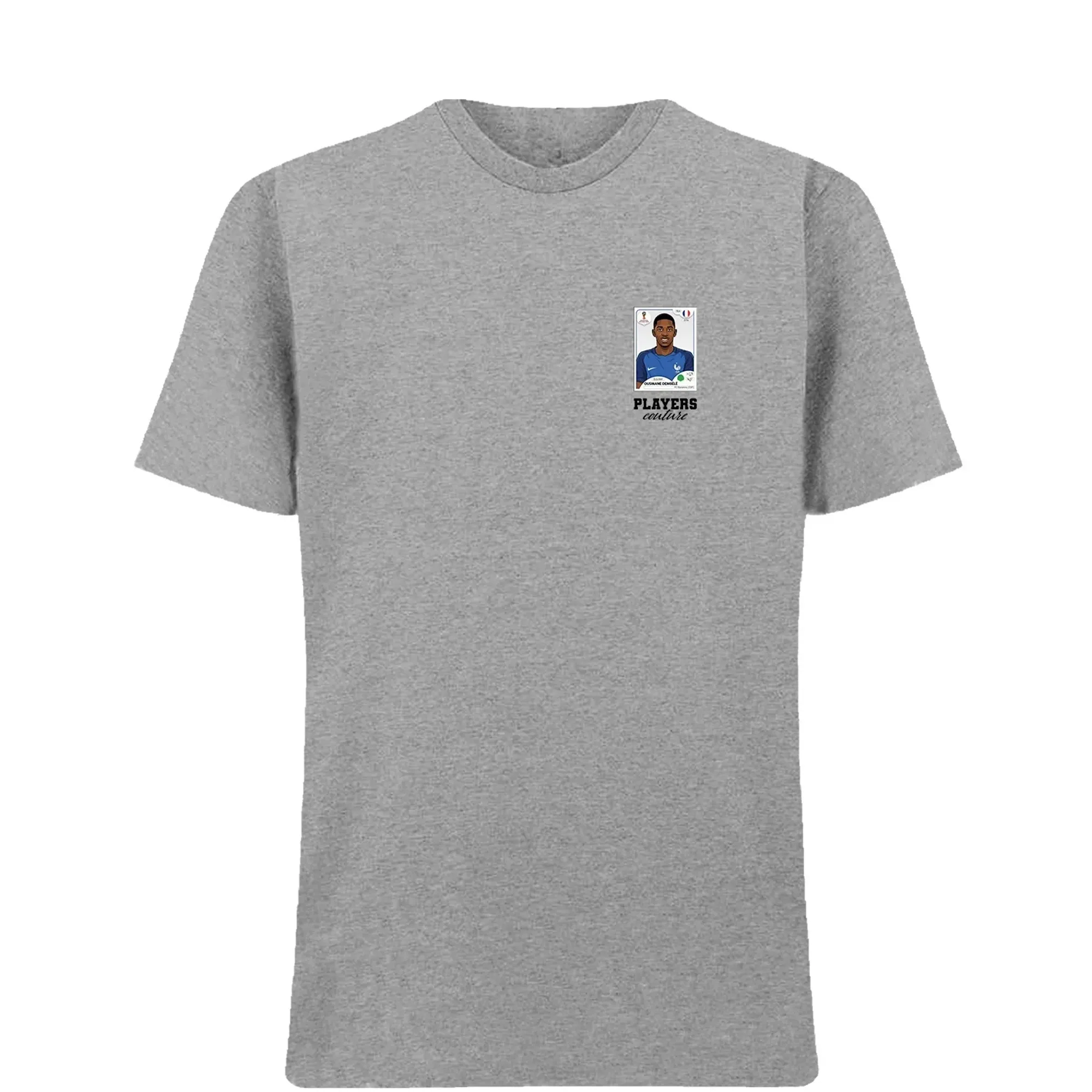 Ousmane Dembele World Cup Sticker Men's T-Shirt - Gray