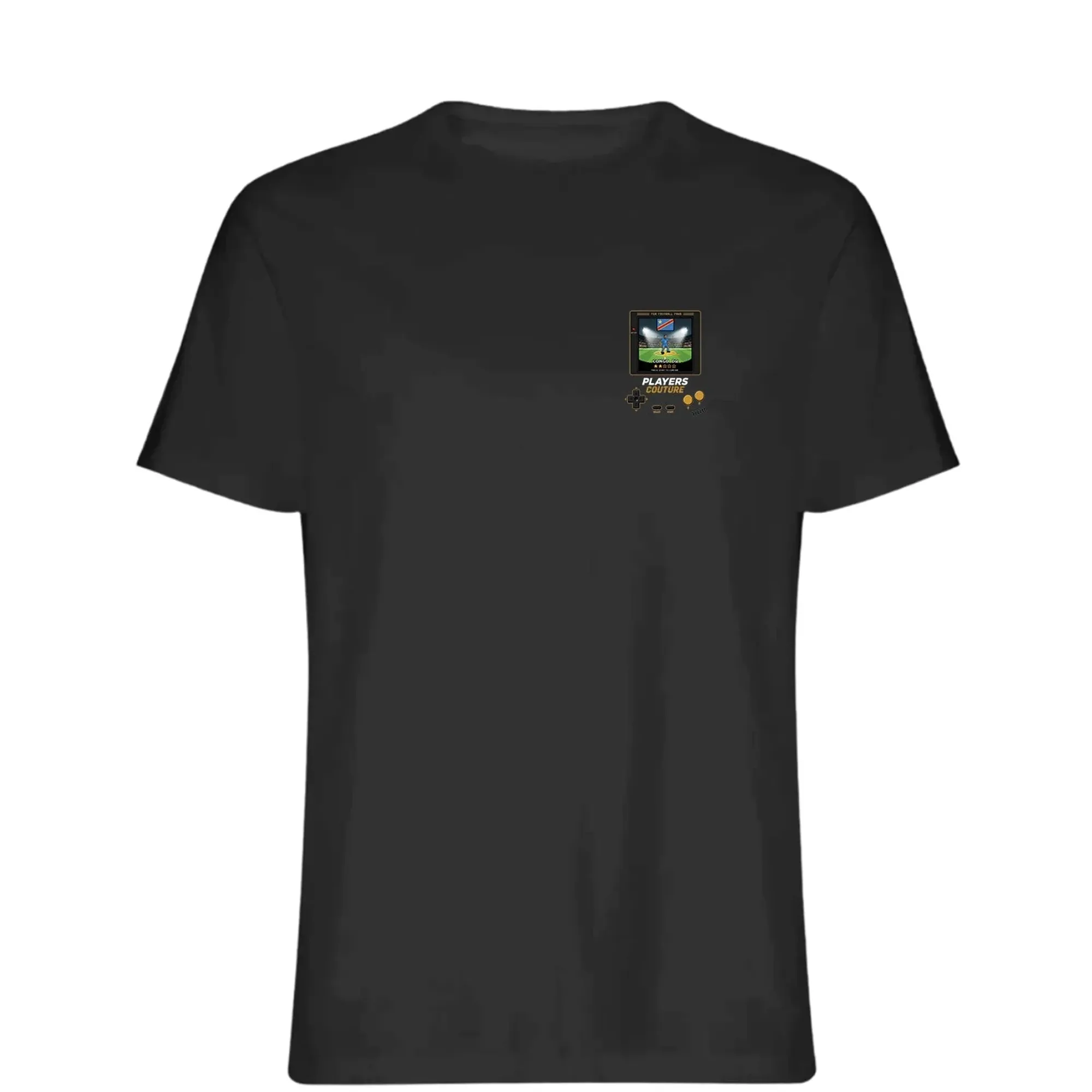 Congo DR Football World Cup 8-Bit Men's T-Shirt - Black