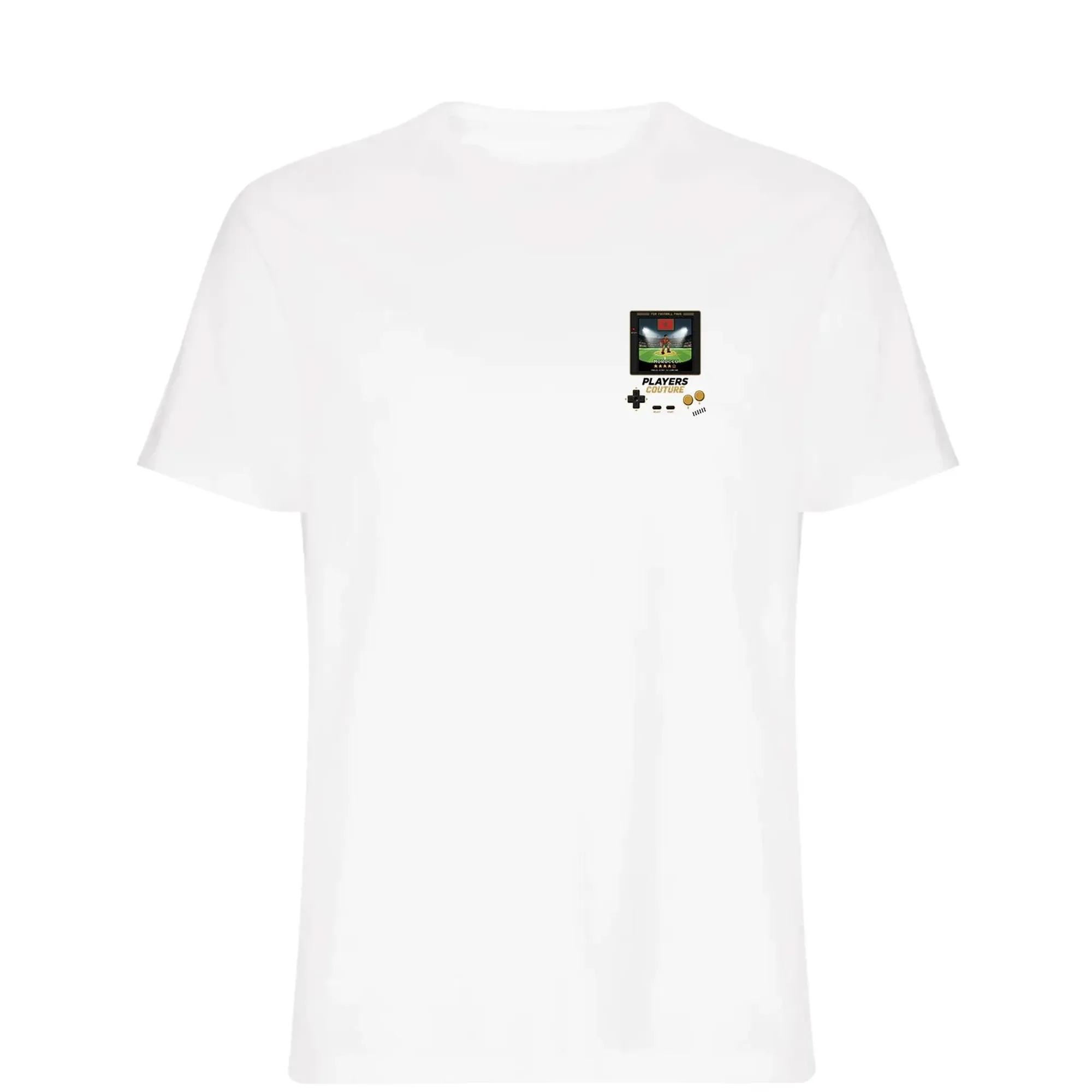 Morocco Football World Cup 8-Bit Men's T-Shirt - White