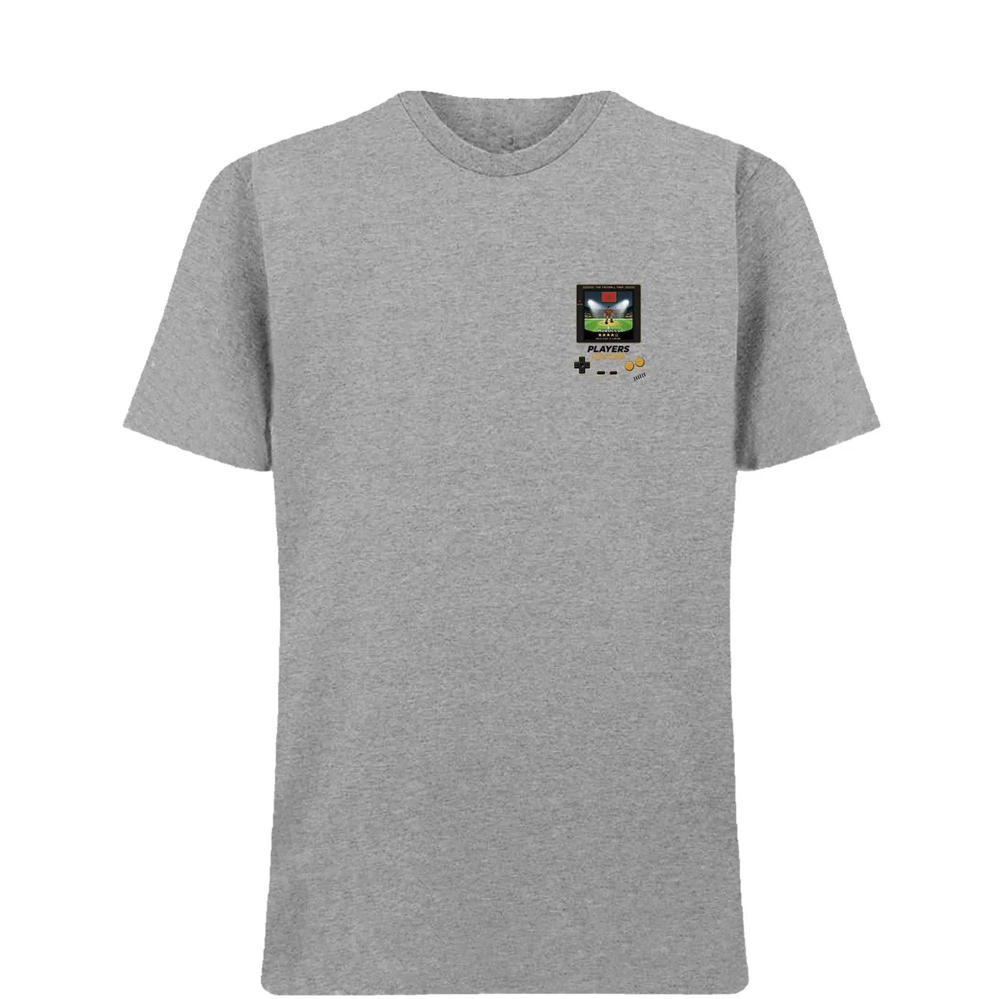 Morocco Football World Cup 8-Bit Men's T-Shirt - Gray