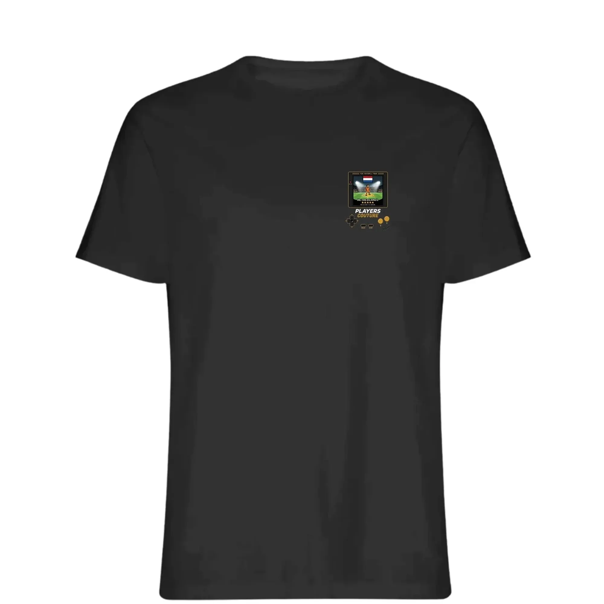 Netherlands Football World Cup 8-Bit Men's T-Shirt - Black