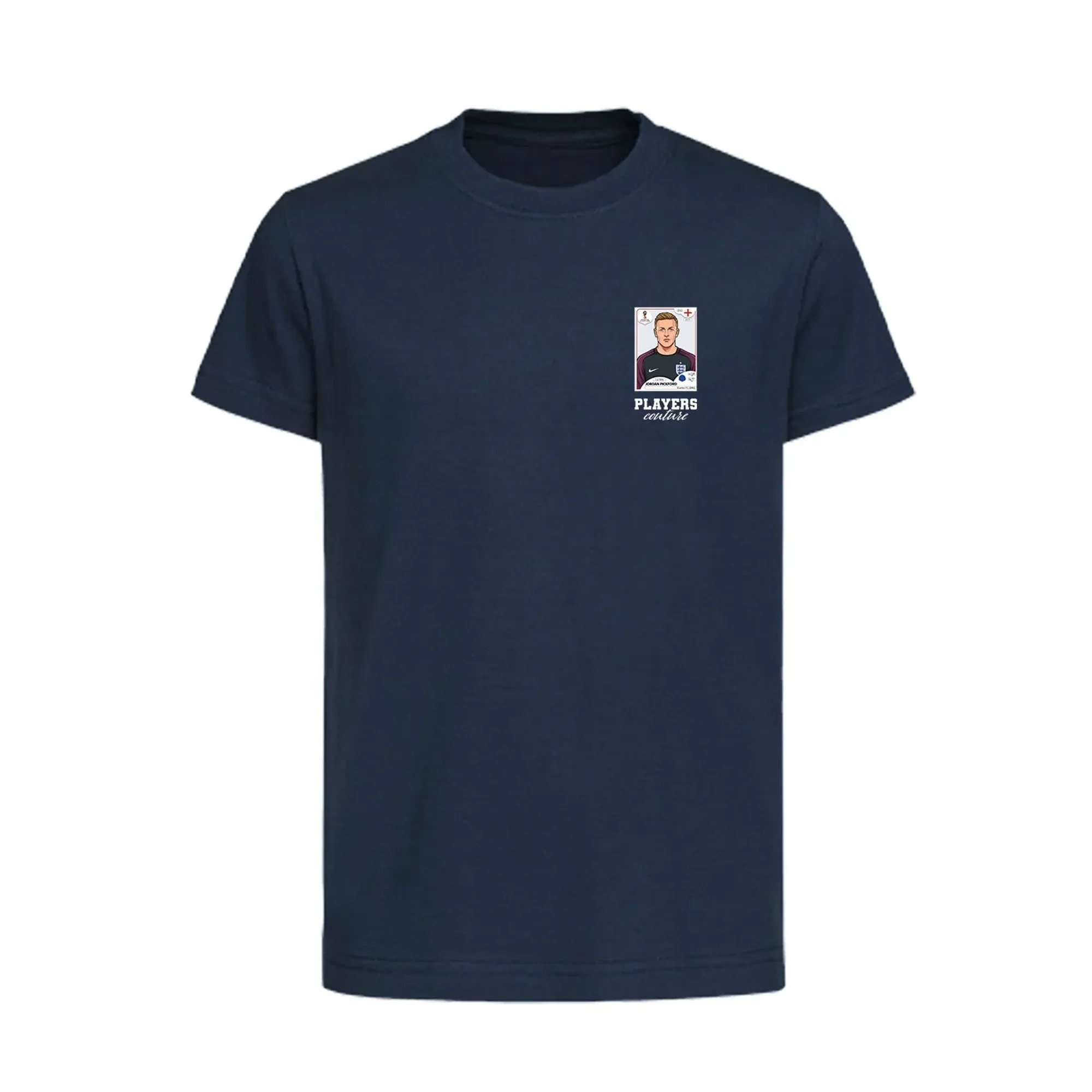 Jordan Pickford World Cup Sticker Kids T-Shirt - Navy