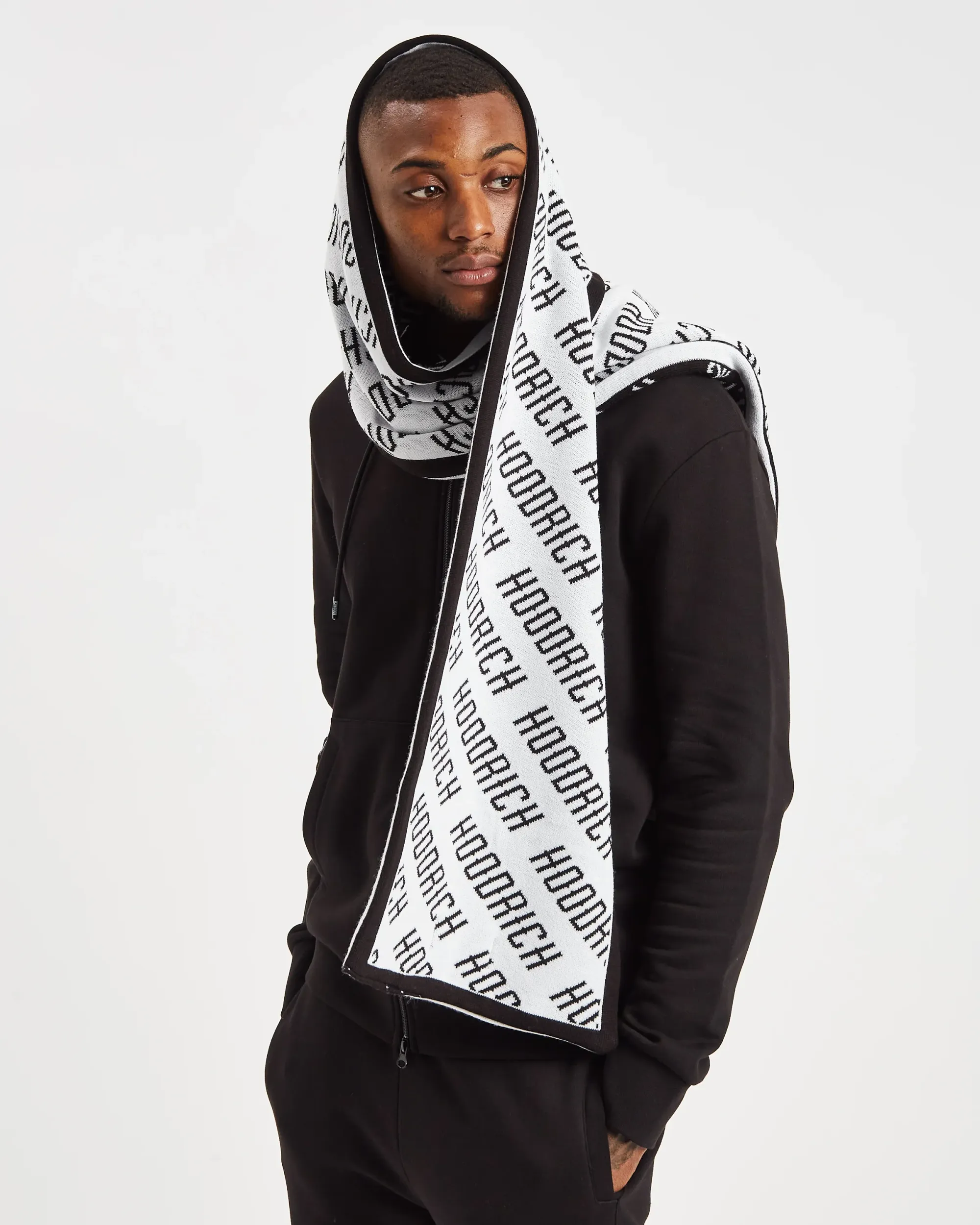 Hoodrich OG Logo Reversible Scarf - Black/White