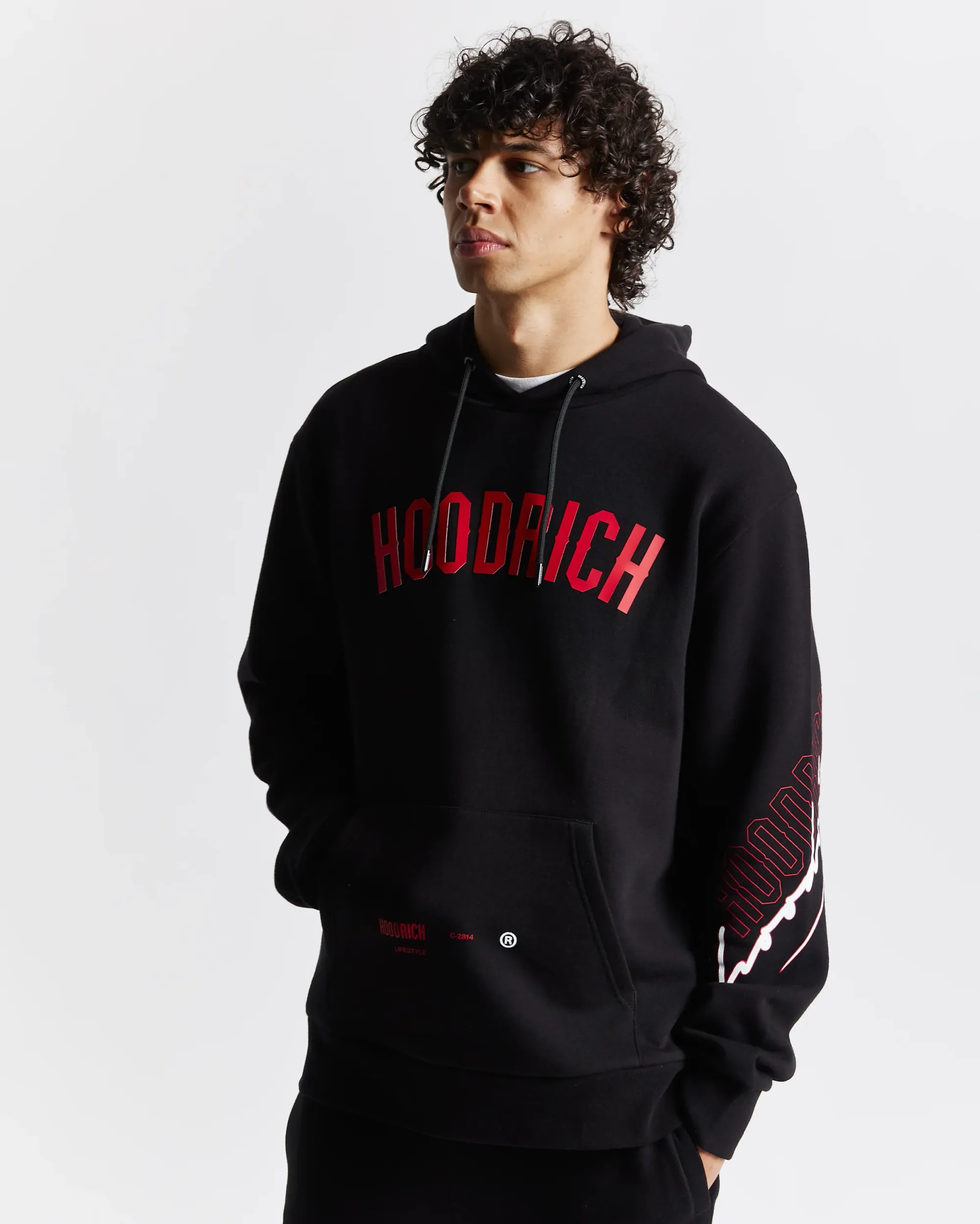 Hoodrich Caliber Hoodie - Black/White/Red