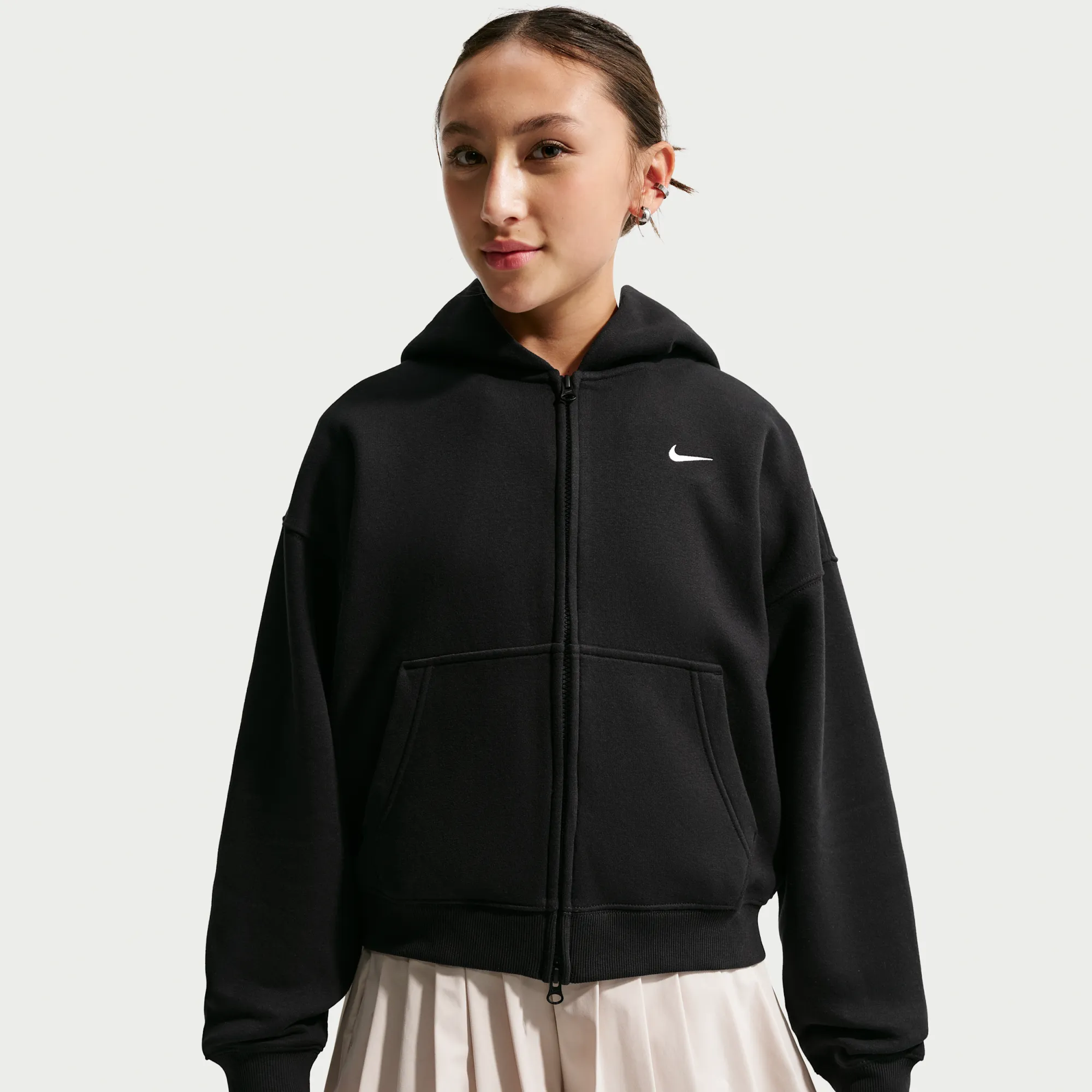Nike Studio Oldrr () Oversized Full-Zip Hoodie - Black - Fleece
