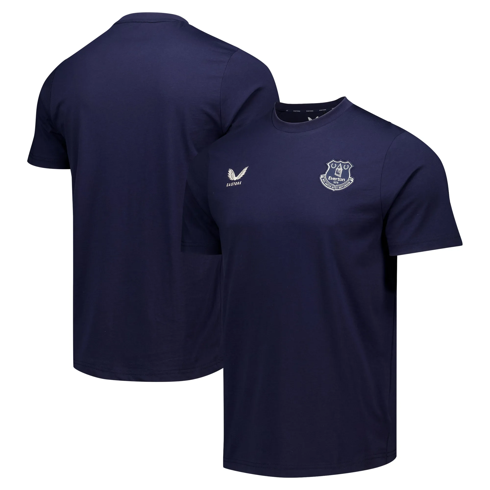 Everton Castore Coaches Off Pitch Logo T-Shirt - Navy