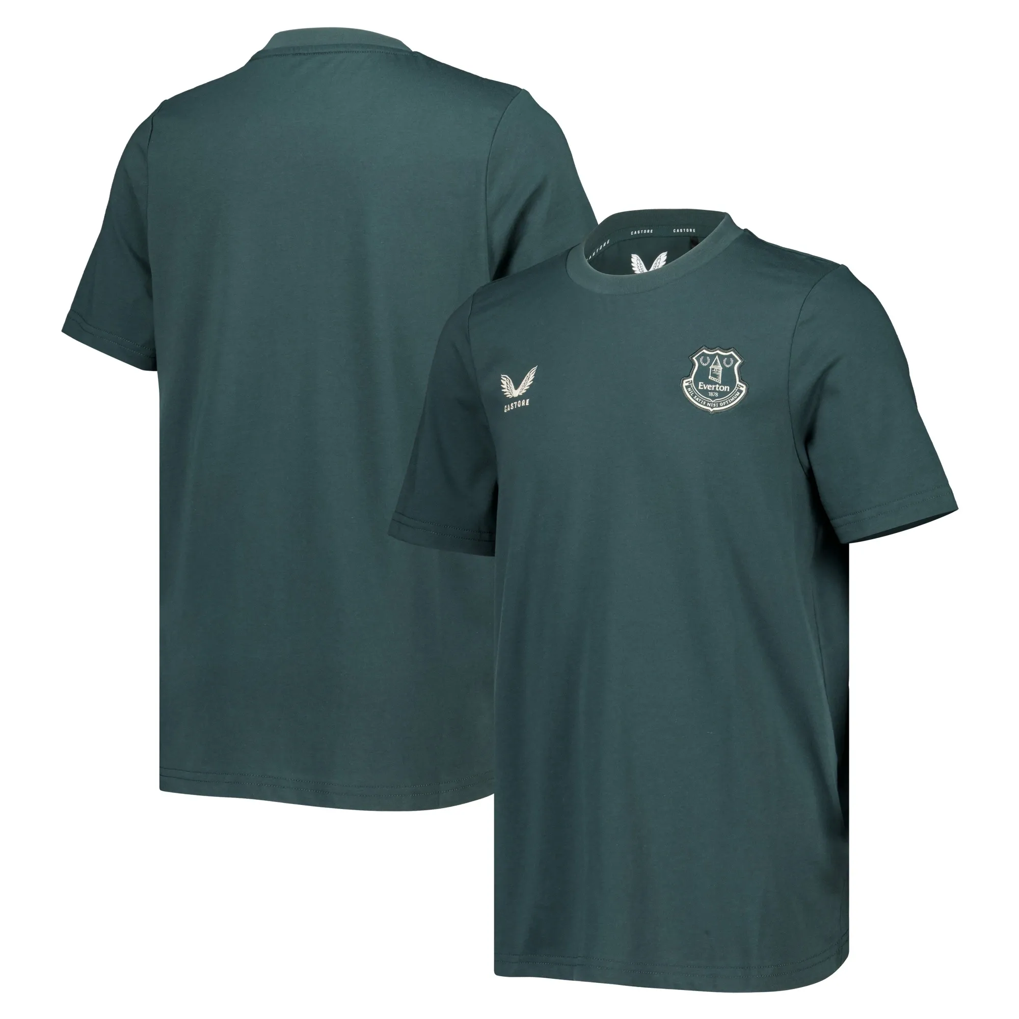 Everton Castore Players Off Pitch T-Shirt - Dark Green - Kids