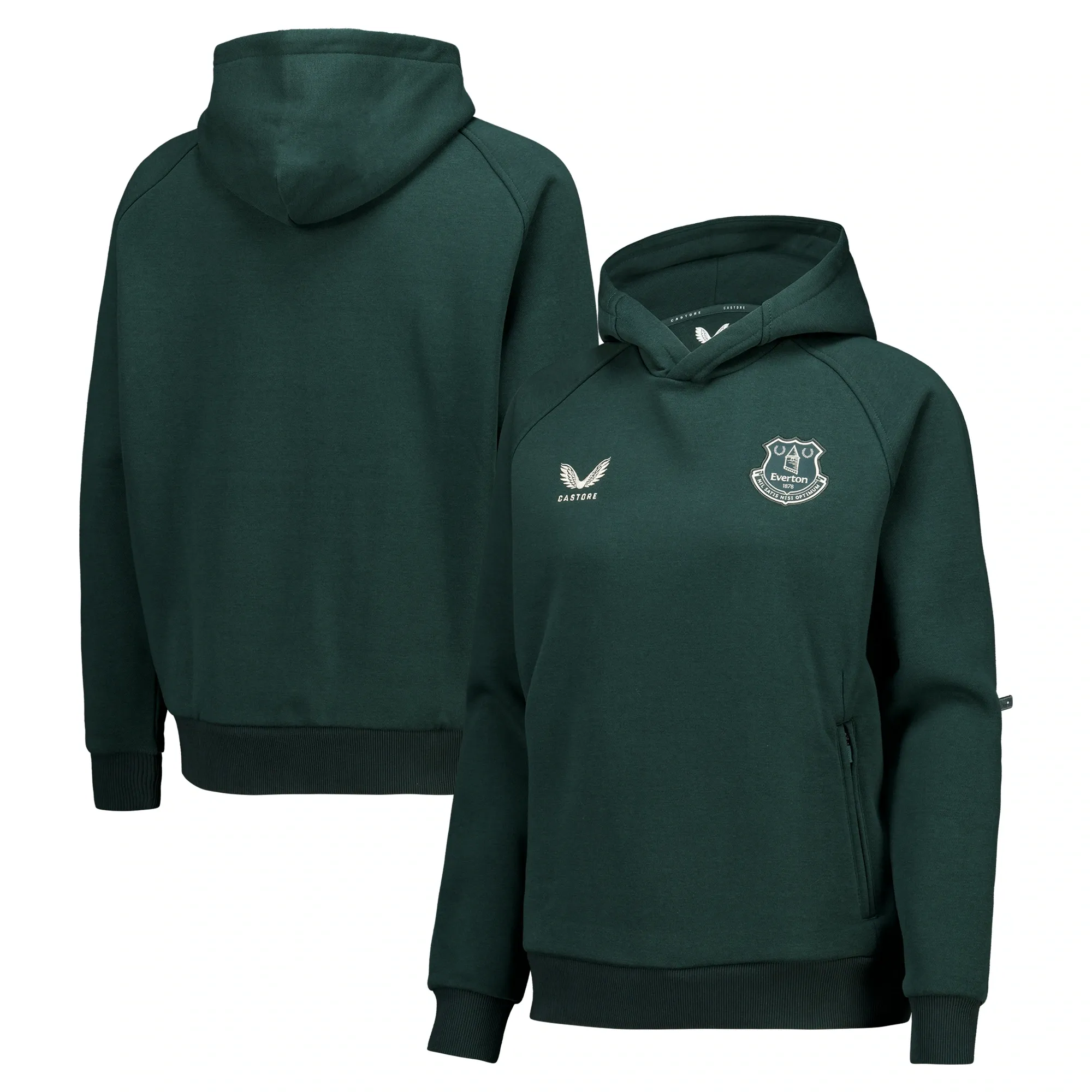Everton Castore Players Off Pitch Hoodie - Dark Green - Womens