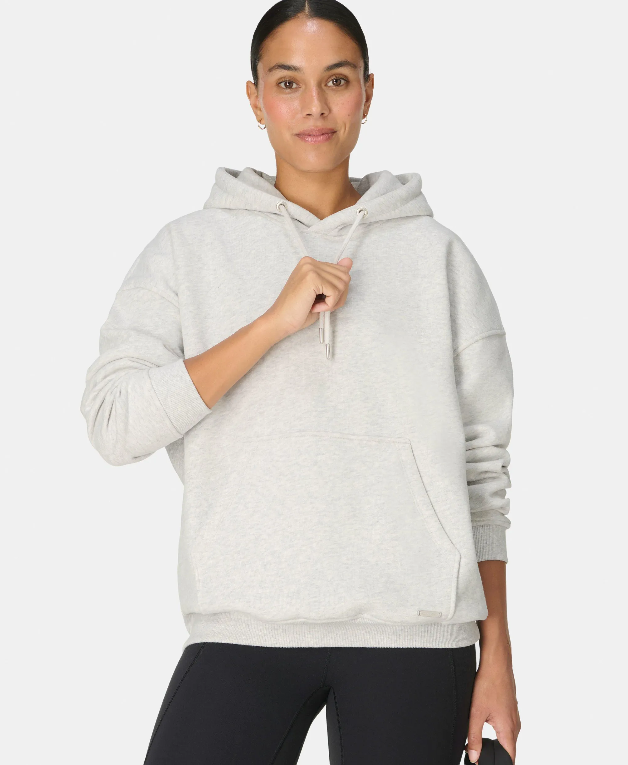 Sweaty Betty Premium Brushed Classic Hoodie, Grey, Women's L
