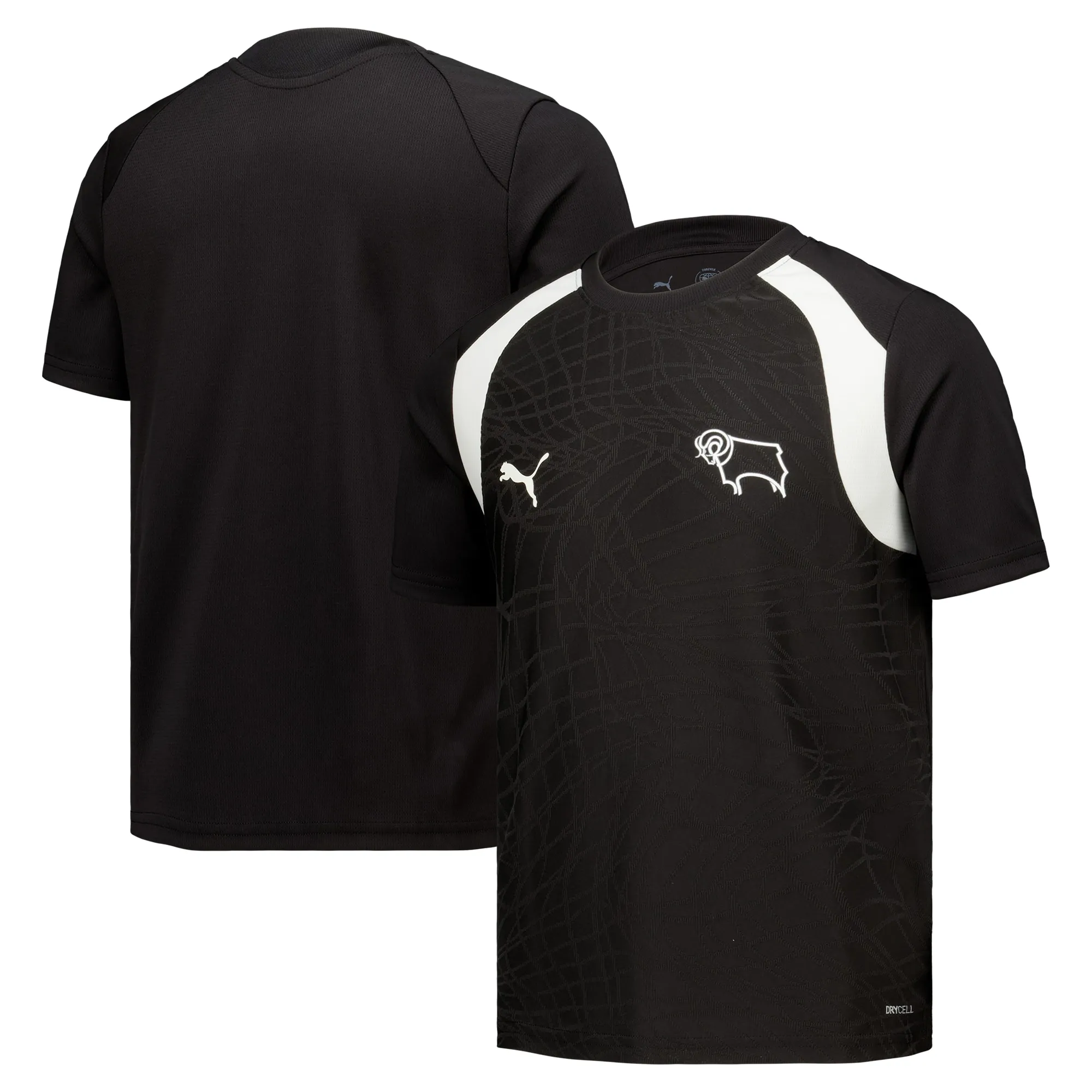 Derby County PUMA Training Jersey - Black - Kids
