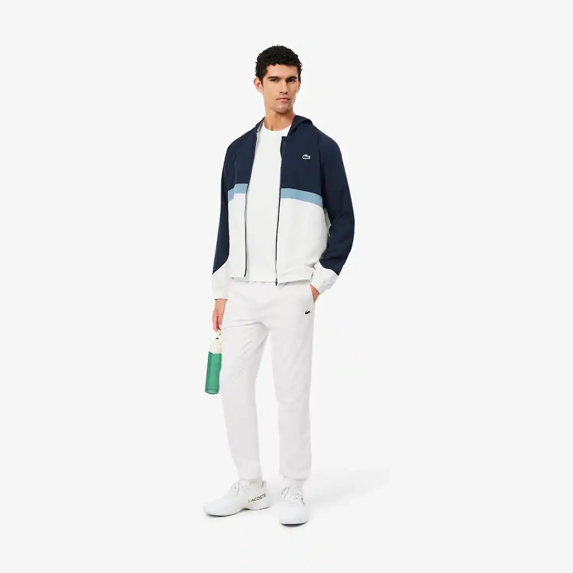 Lacoste Sport Printed Colour-Block Tracksuit - Bleu Marine / Blanc / Bleu