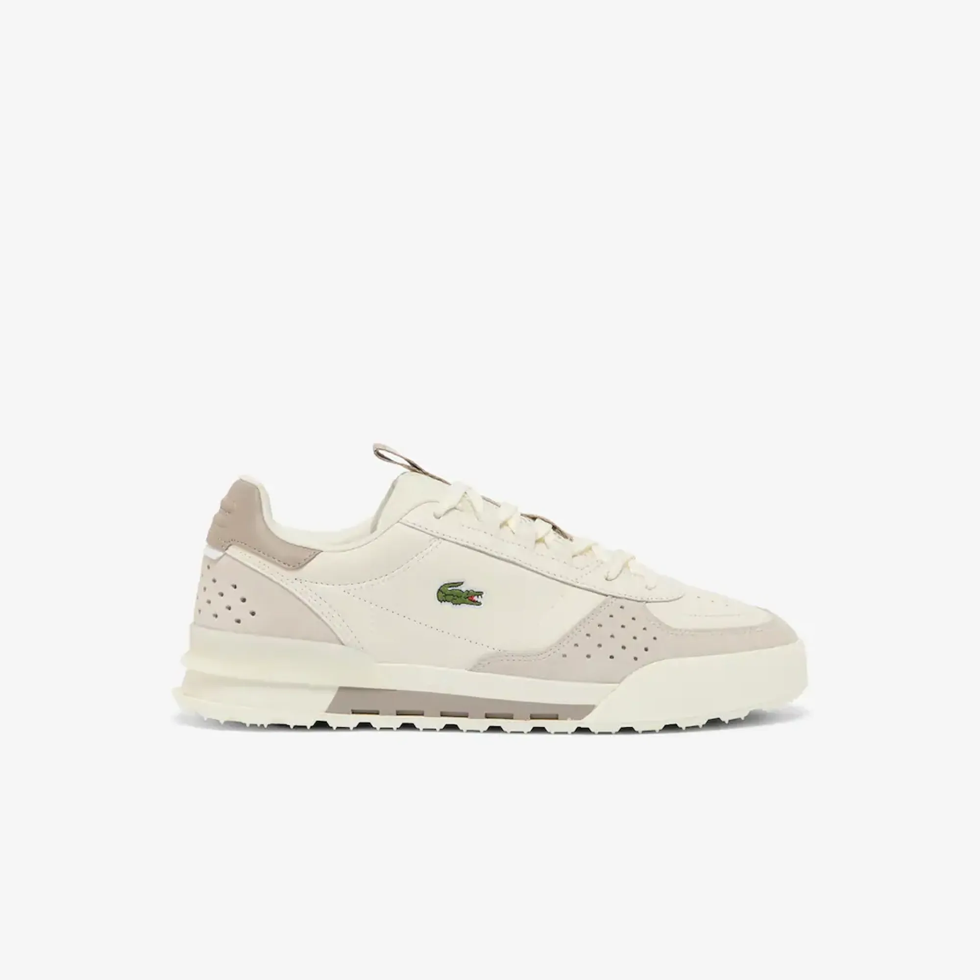 Lacoste Men’s Slam Break Leather Sneakers - Off White & Grey