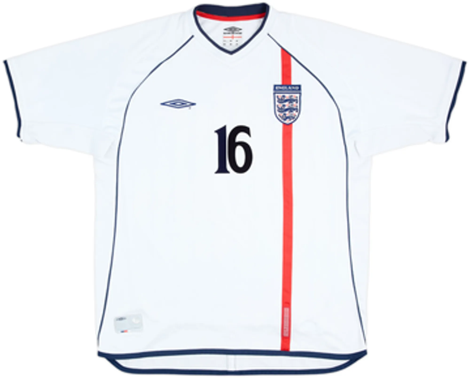 2001-03 England Home Shirt Southgate #16 - 7/10 - (XL)