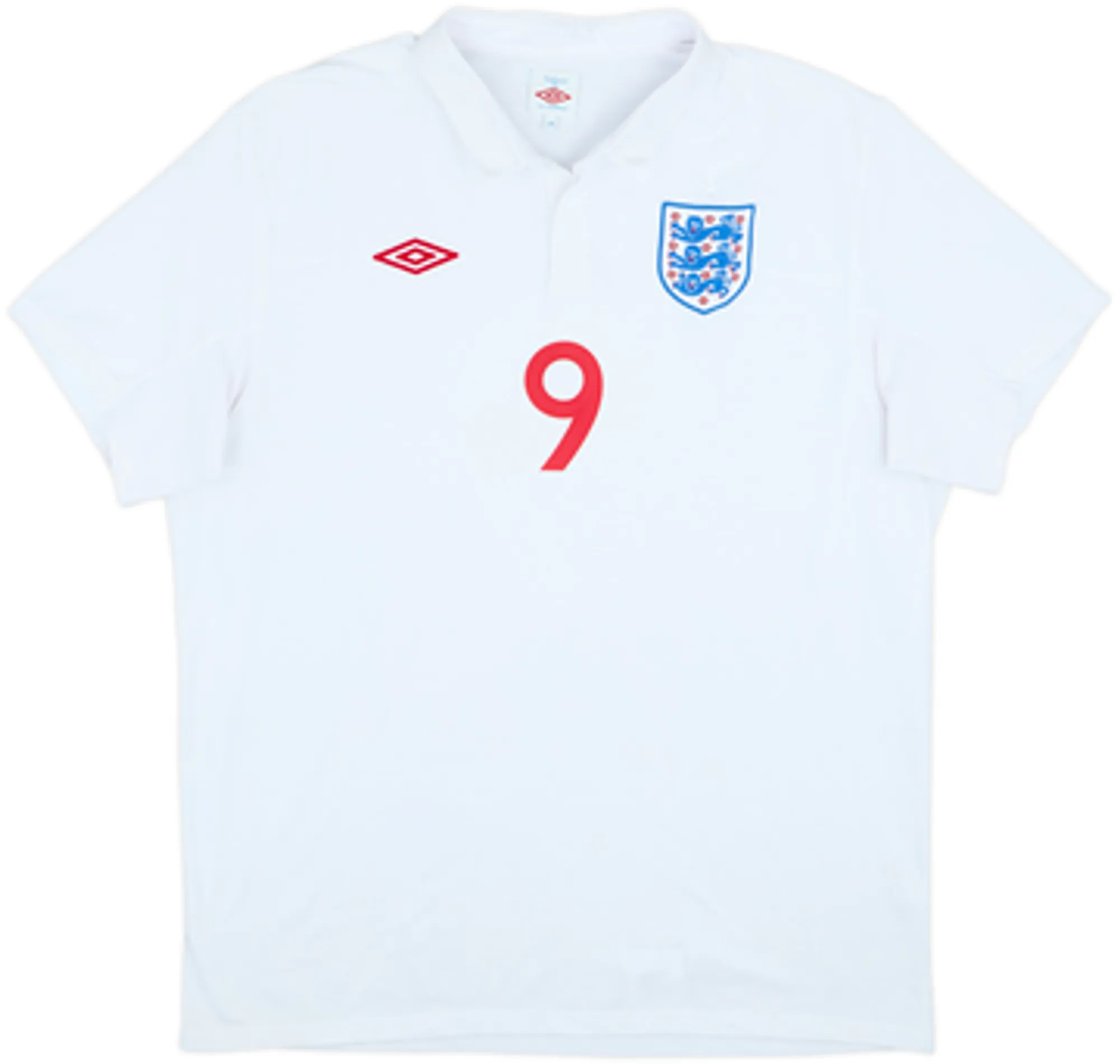 2009-10 England Home Shirt Rooney #9 - 7/10 - (XXL)