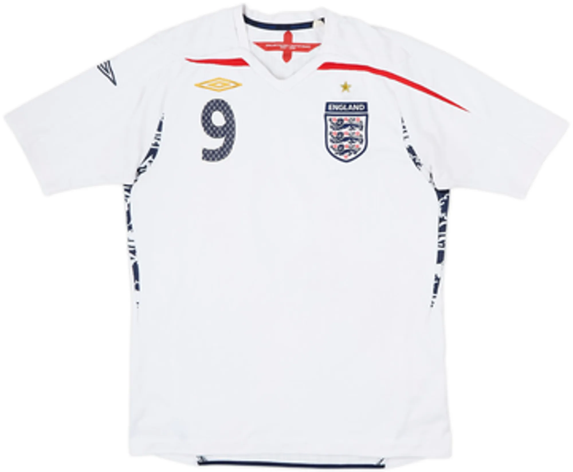 2007-09 England Home Shirt Rooney #9 - 5/10 - (M)