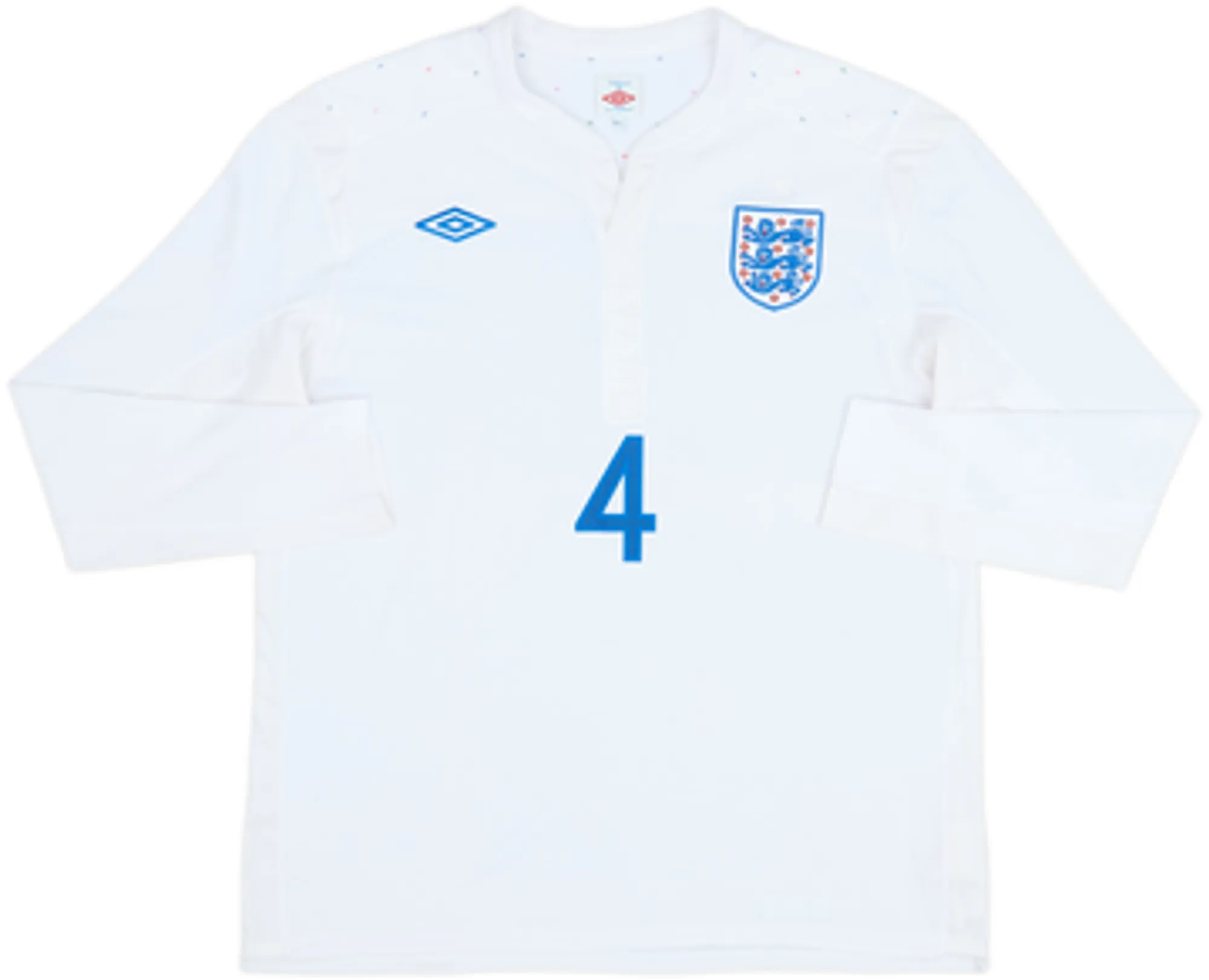2010-11 England Home L/S Shirt Gerrard #4 - 9/10 - (XL)