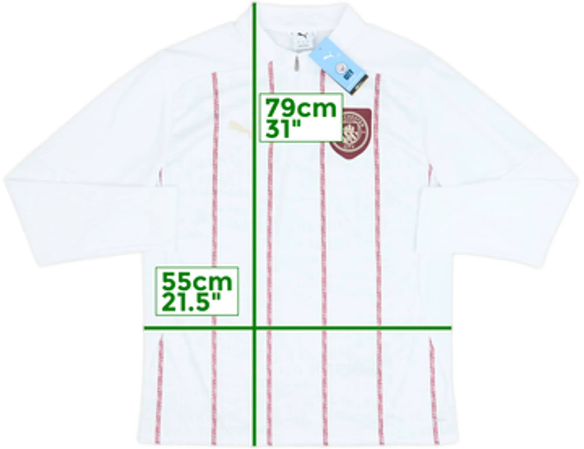 2024-25 Manchester City Puma Pre-Match 1/4 Zip Top (L)