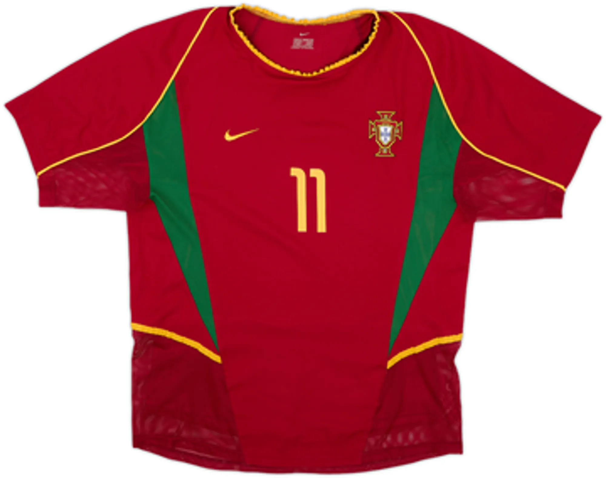 2002-04 Portugal Player Issue Home Shirt C. Ronaldo #11 - 8/10 - (M)