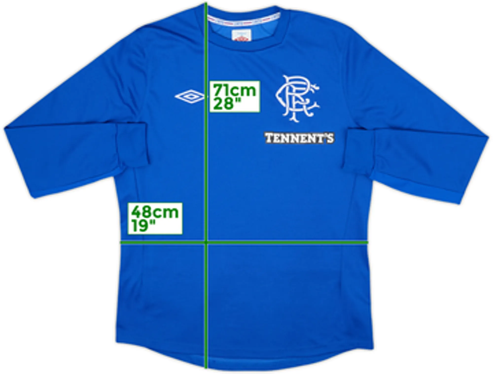 2012-13 Rangers Home L/S Shirt - 7/10 - (M)