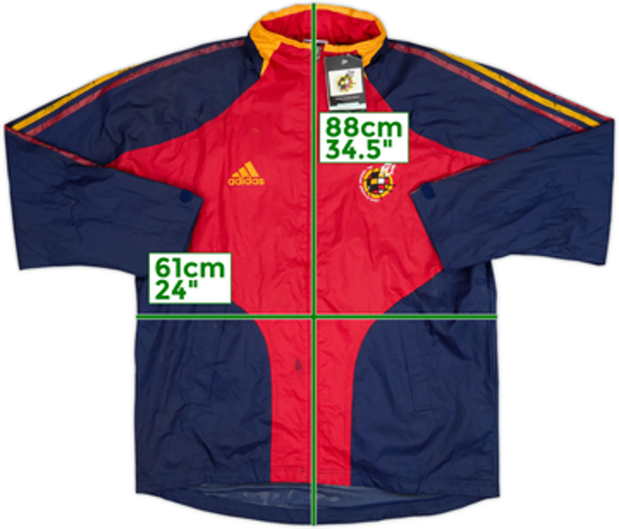 2003-04 Spain adidas Hooded Rain Jacket (XL)