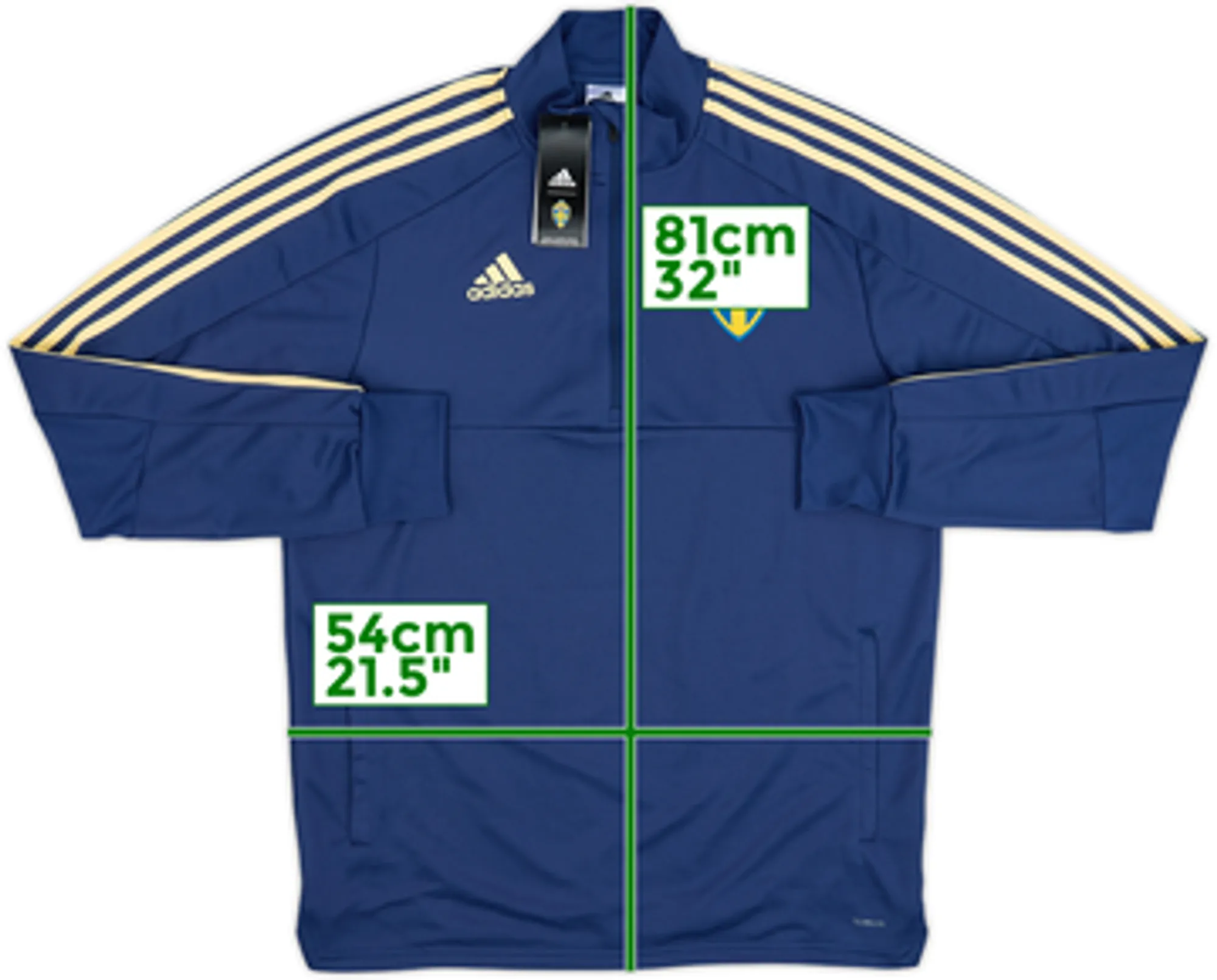 2017-18 Sweden adidas 1/4 Zip Training Top (L)