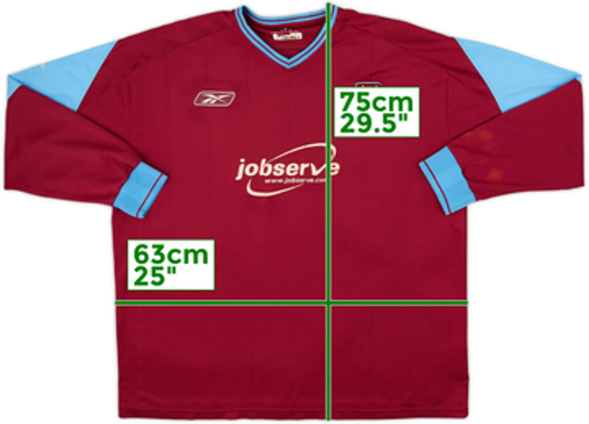 2003-05 West Ham Home L/S Shirt - 6/10 - (XXL)