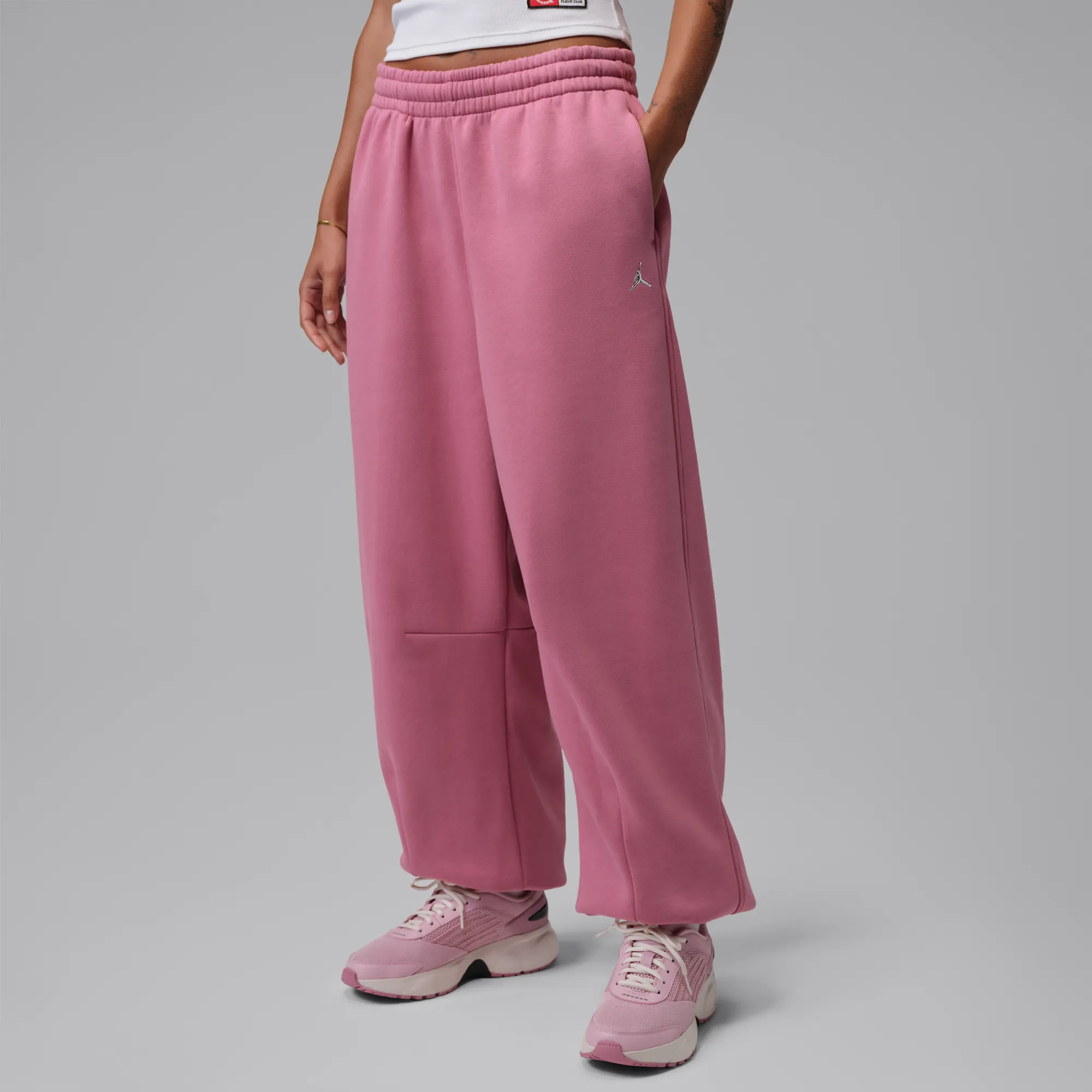Nike Jordan Brooklyn Women's Trousers - Pink - Fleece