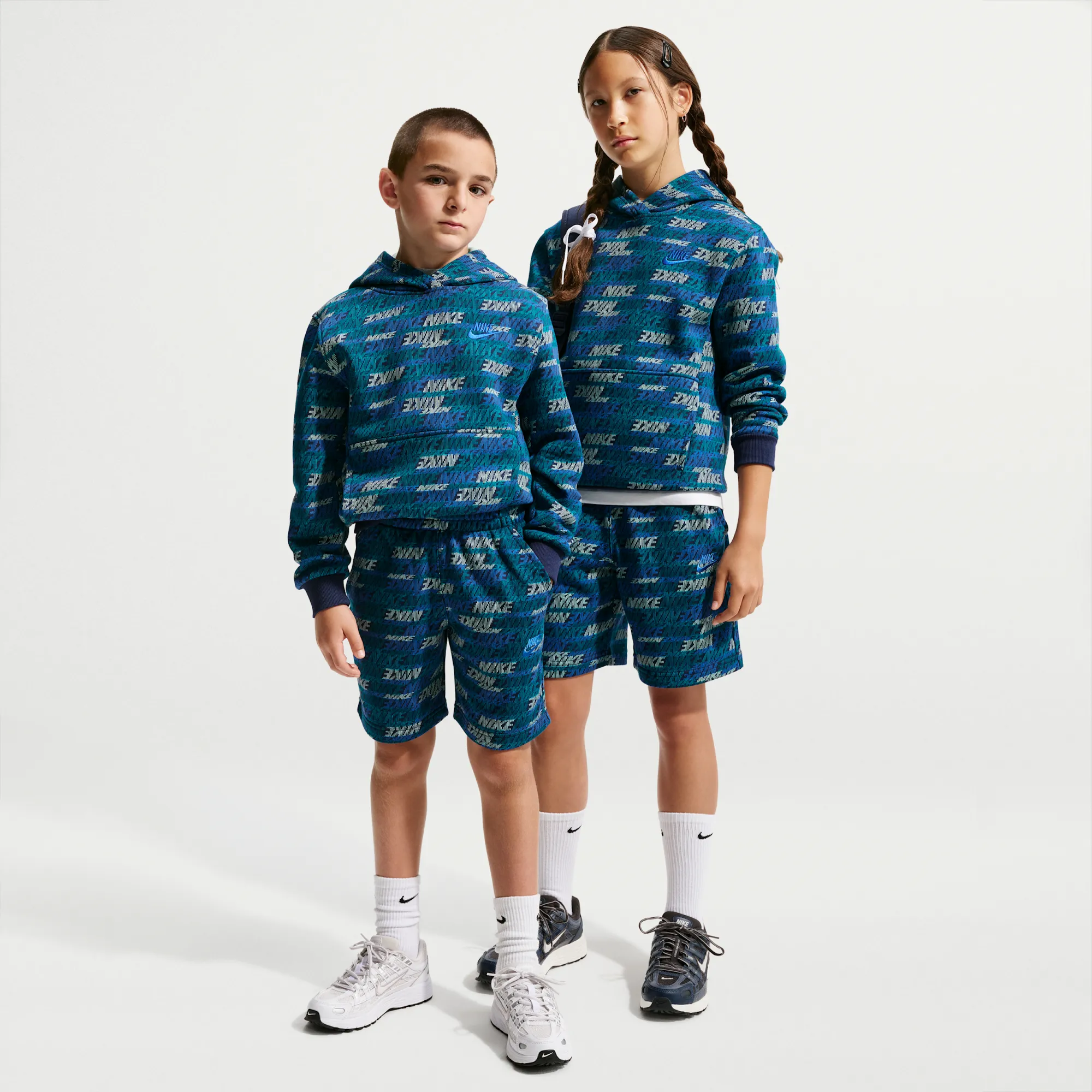 Nike Club Fleece Older Kids' French Terry Shorts - Blue - Fleece