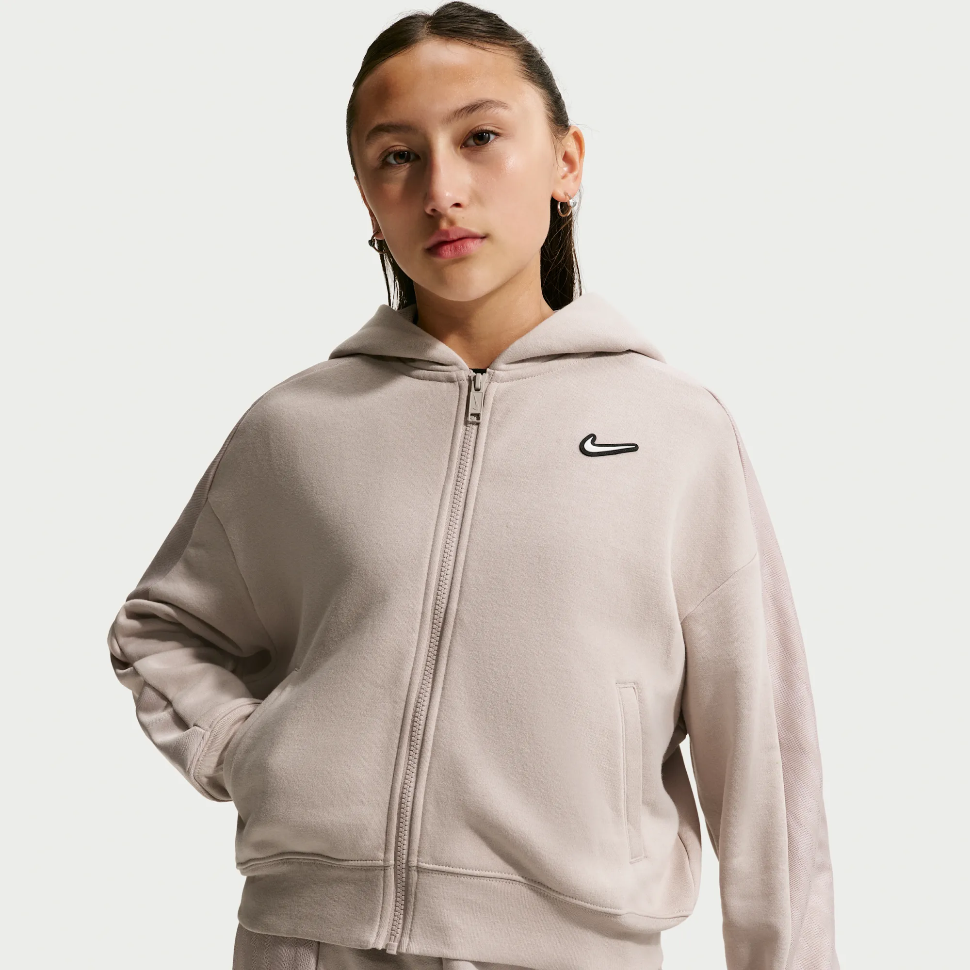 Nike Club Dance Long-Sleeve Top - Brown - Fleece