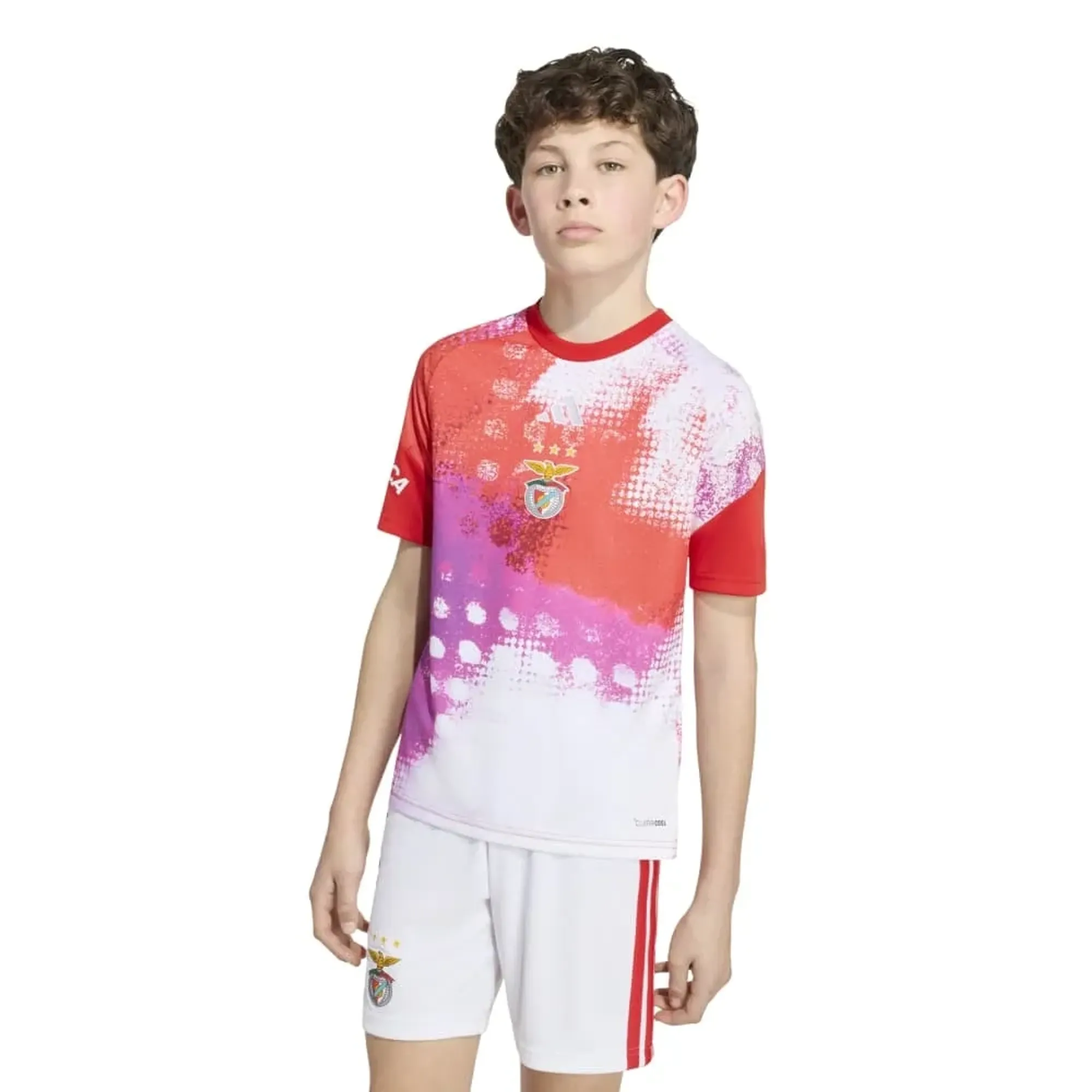 Adidas Benfica 26/27 Jersey Presentation Junior Short Sleeve T-shirt
