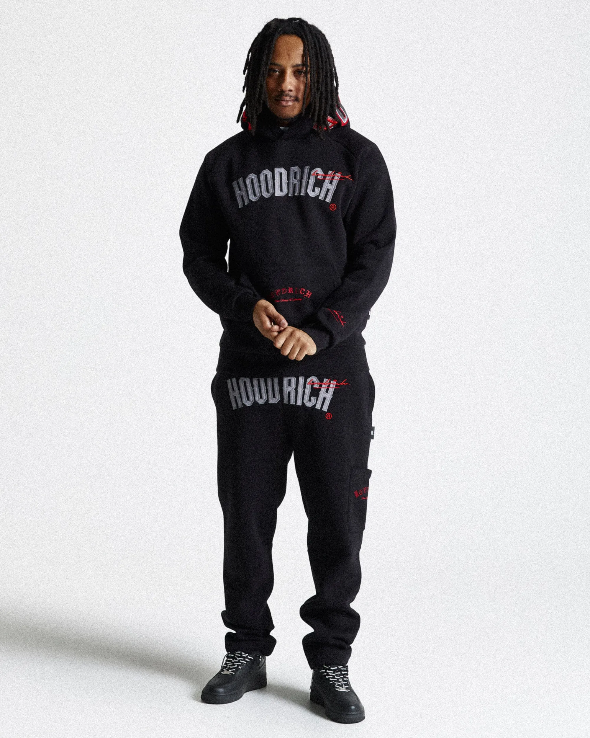 Hoodrich Stature Joggers - Black/Grey/Red