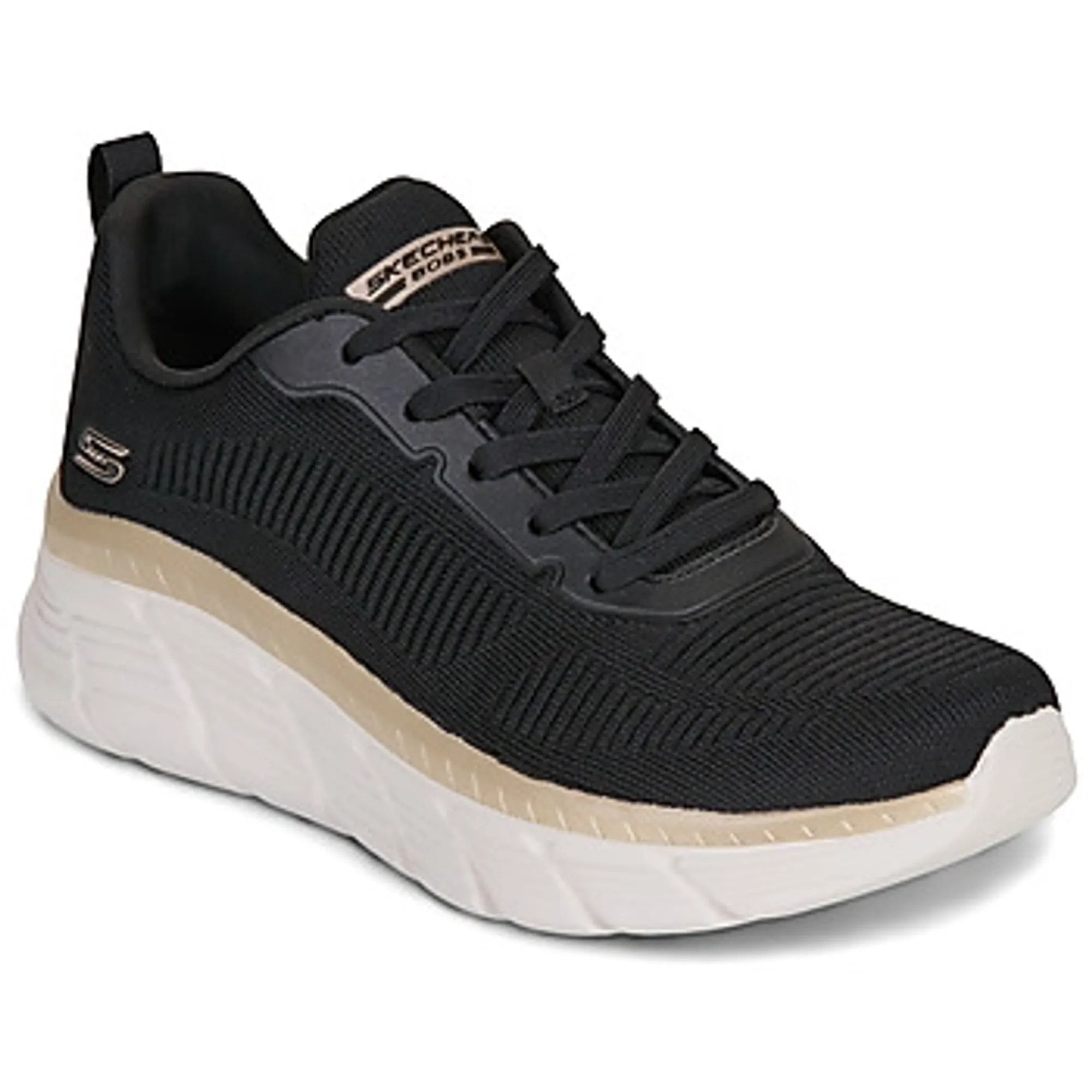 Skechers Women's BOBS Sport B Flex Hi - Flying HI Sneaker in Black/Gold