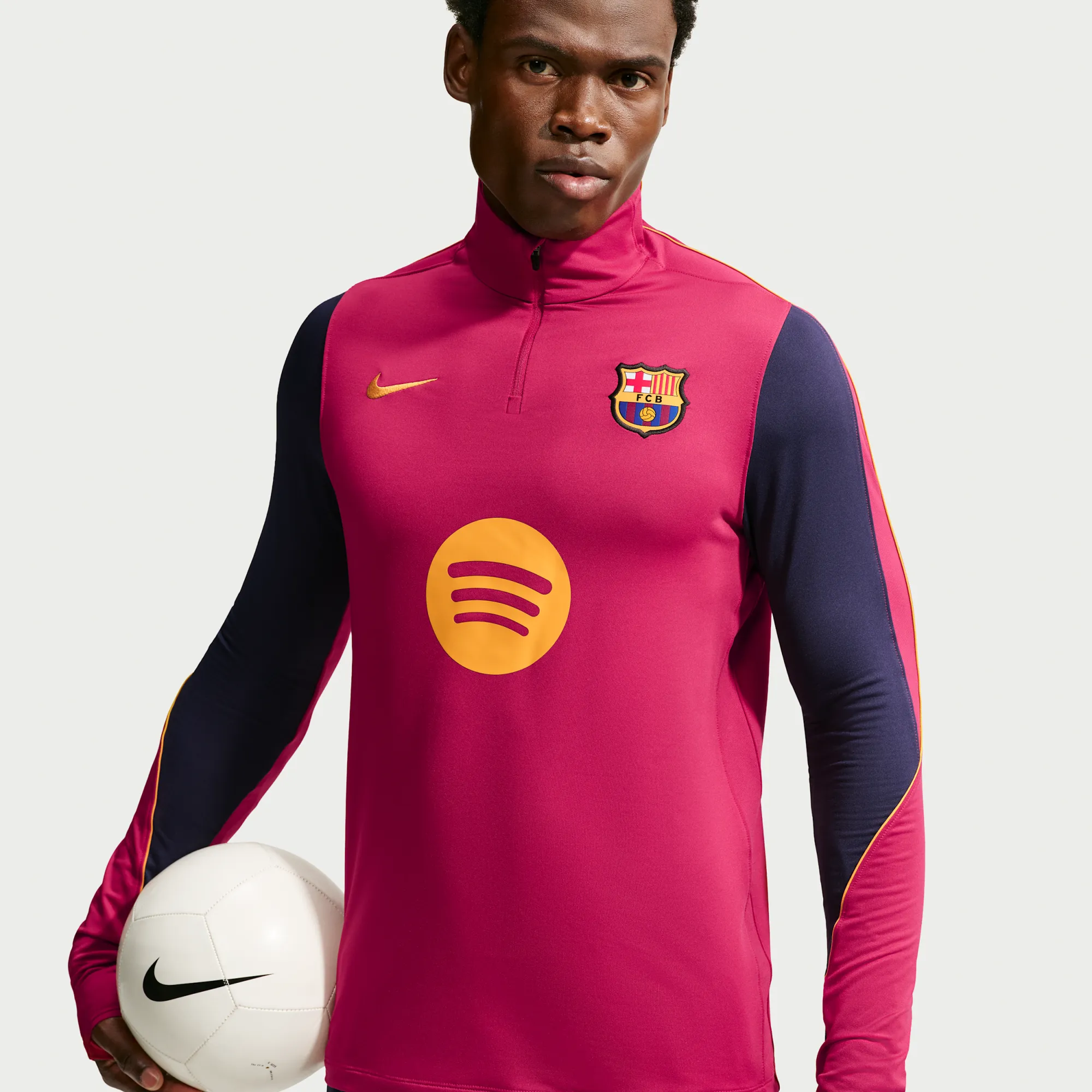 F.C. Barcelona Strike Men's Nike Dri-FIT Football Knit Drill Top - Noble Red