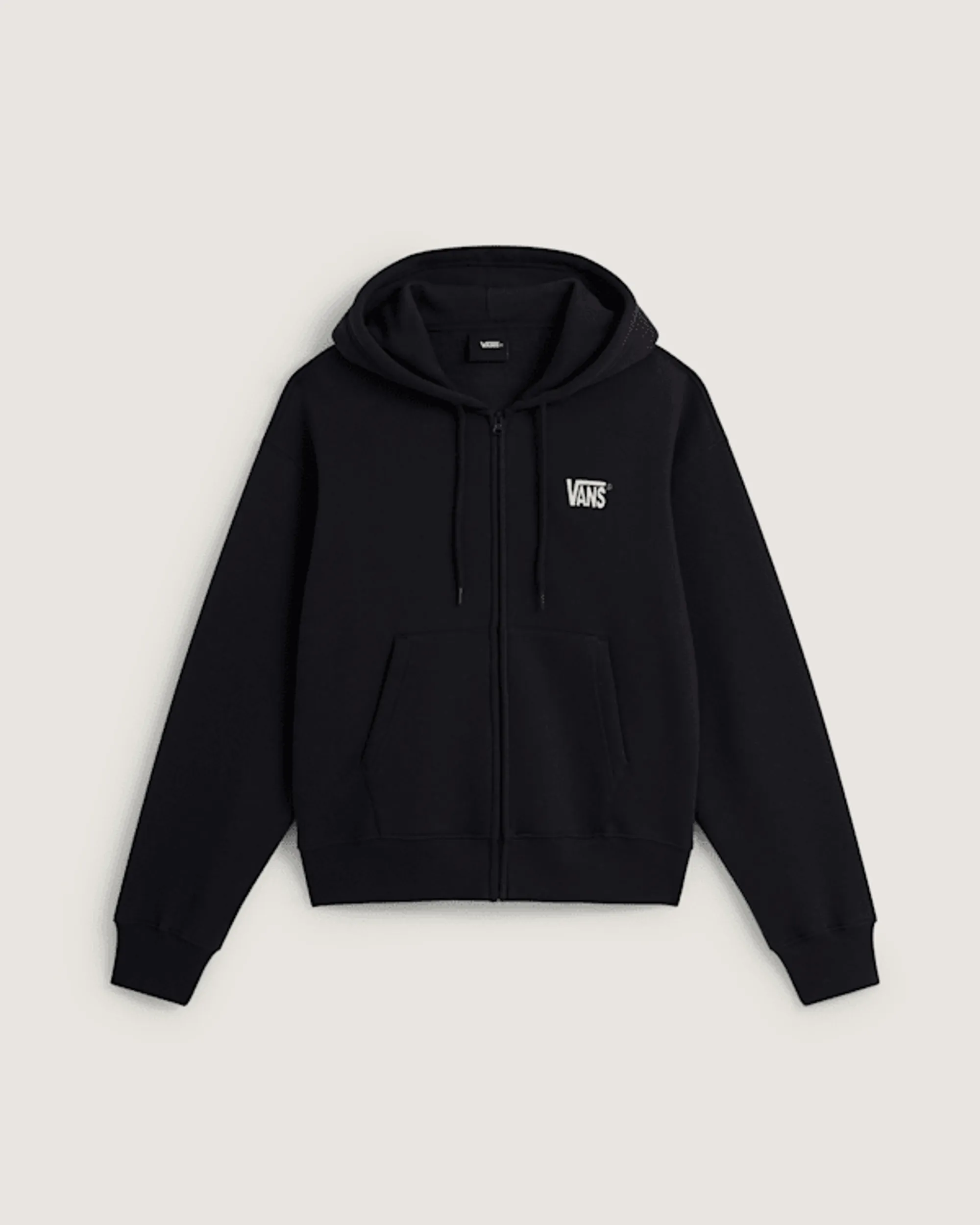 Vans - Stretch Logo Zip Pullover Hoodie, Man, Black
