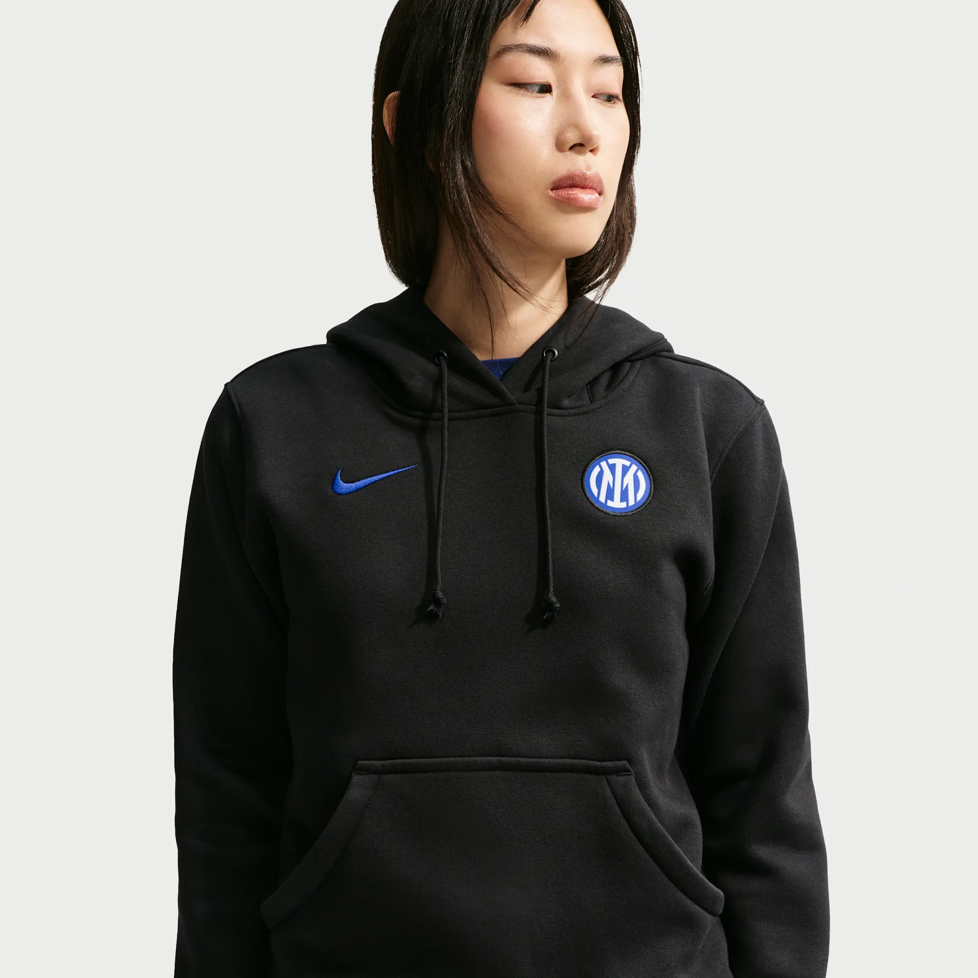 Inter Milan Phoenix Fleece Women's Nike Football Pullover Hoodie - Black - Fleece