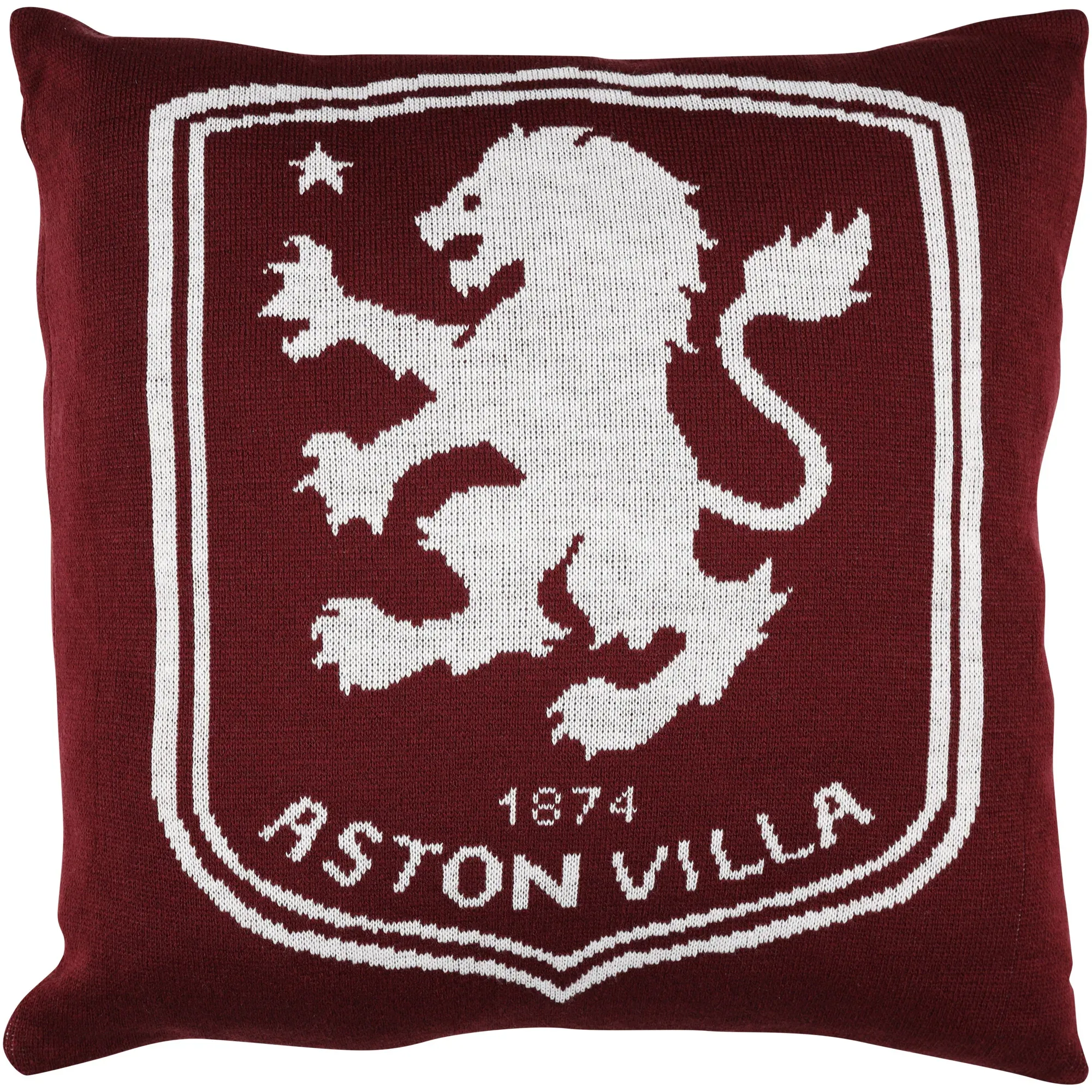 Aston Villa Knitted Cushion Double Sided - 50cm x 50cm