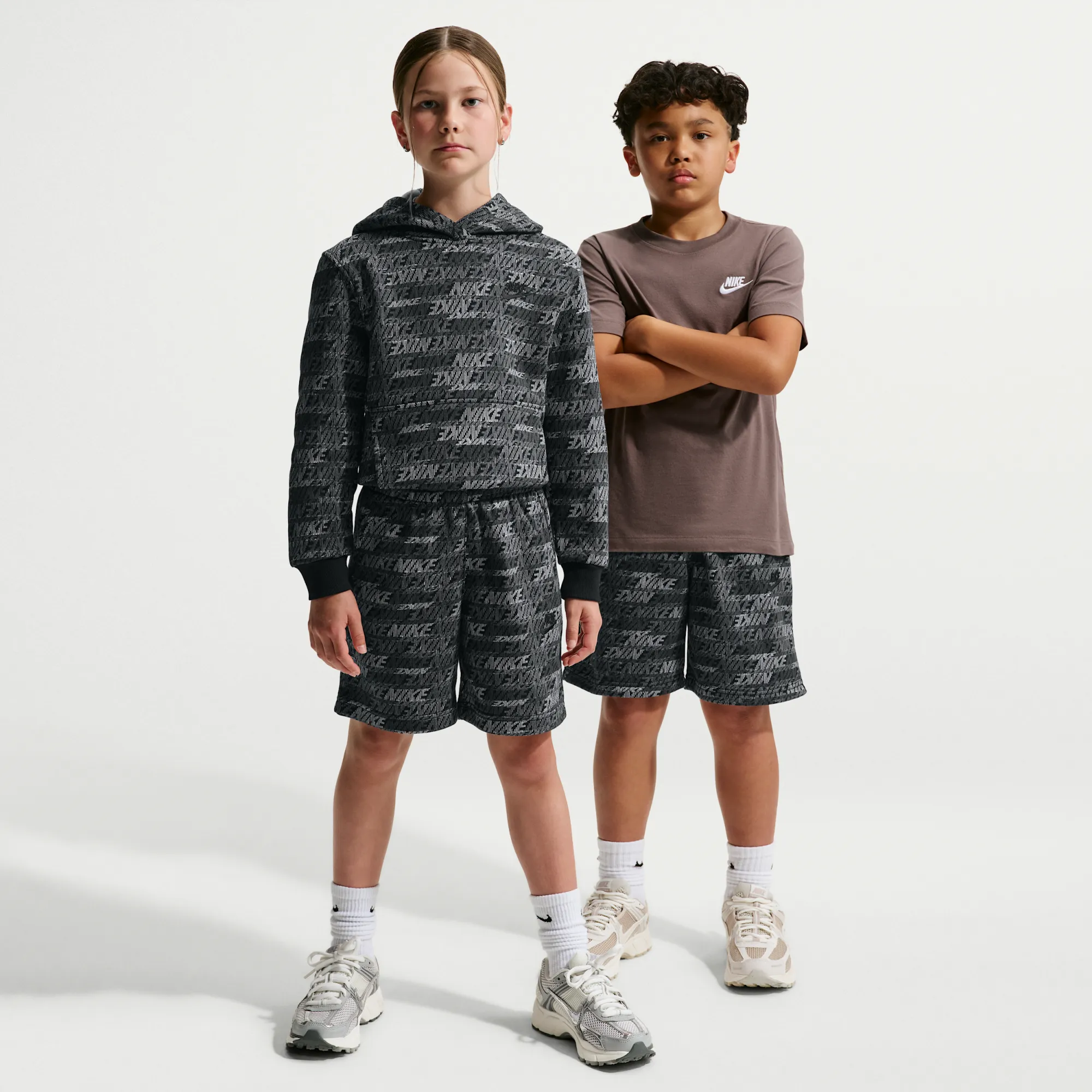 Nike Club Fleece Older Kids' French Terry Shorts - Black - Fleece