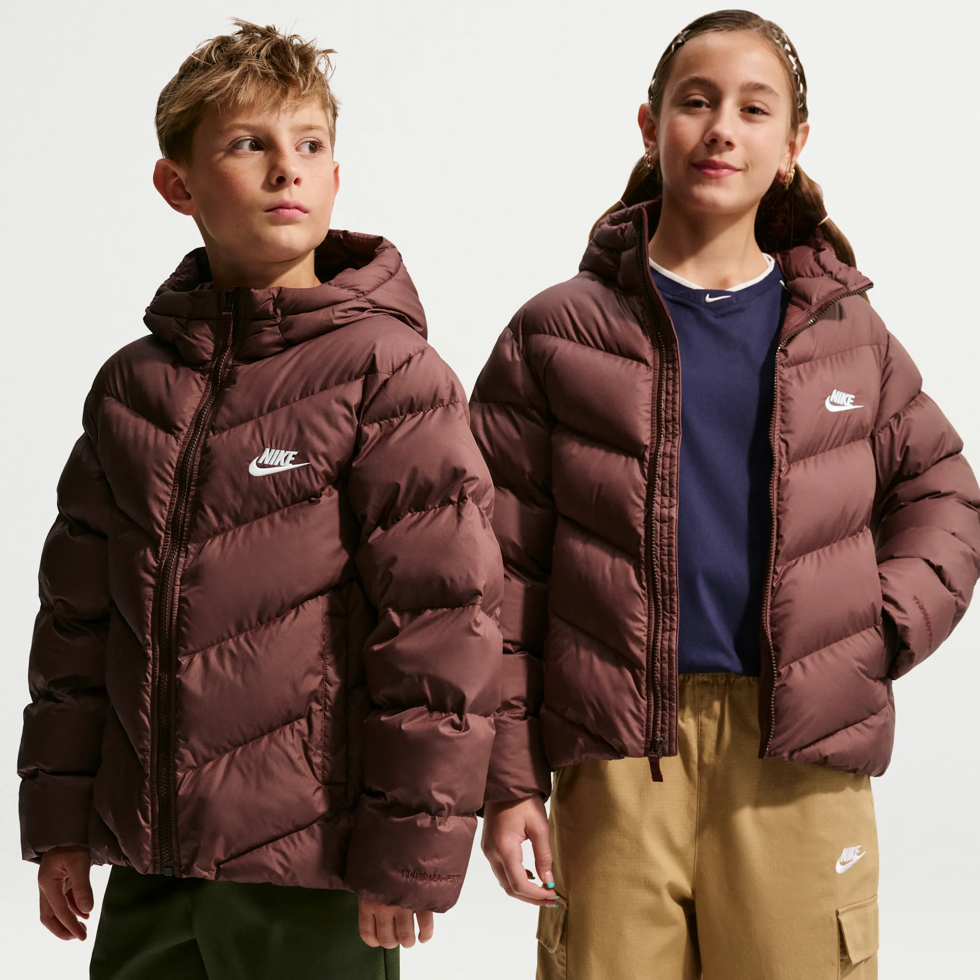 Nike All Day Play Therma-FIT Loose-Fit Puffer Jacket - Purple - Polyester