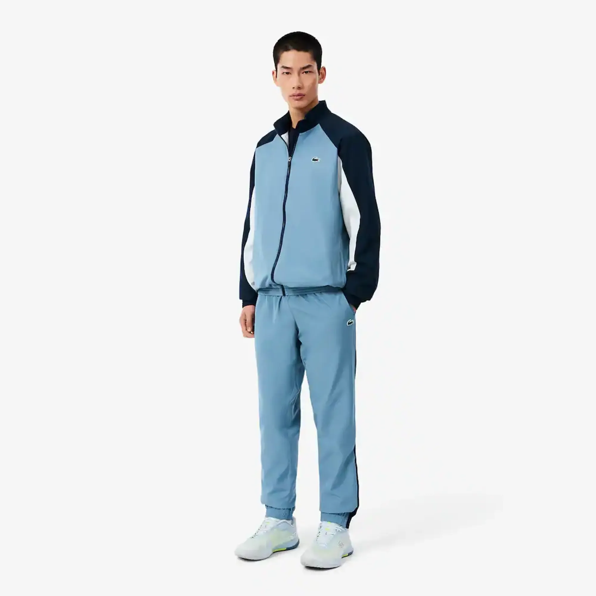 Lacoste Sport Printed Colour-Block Tracksuit - Bleu / Bleu Marine / Blanc