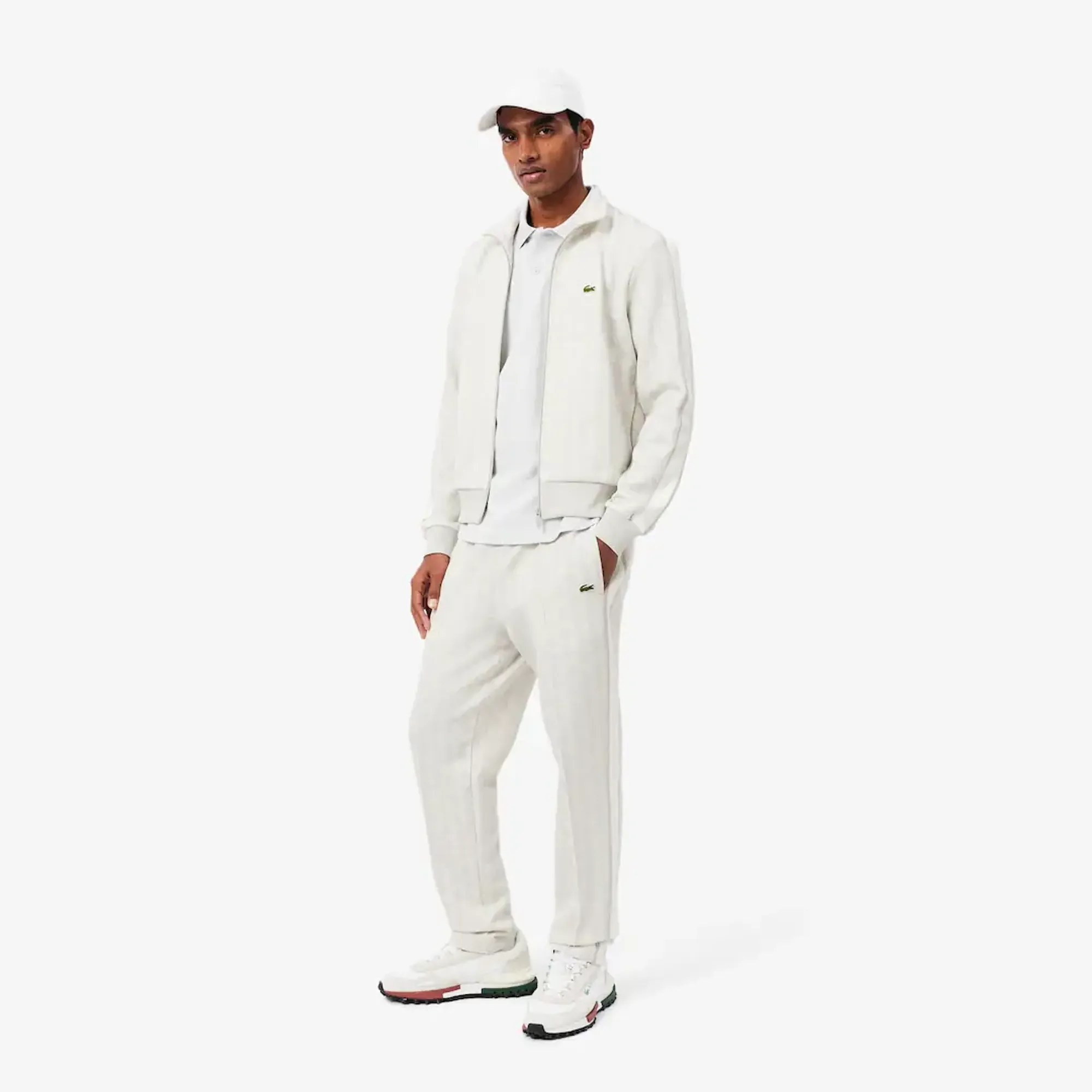 Lacoste Paris Monogram Sweatpants - Gris / Blanc