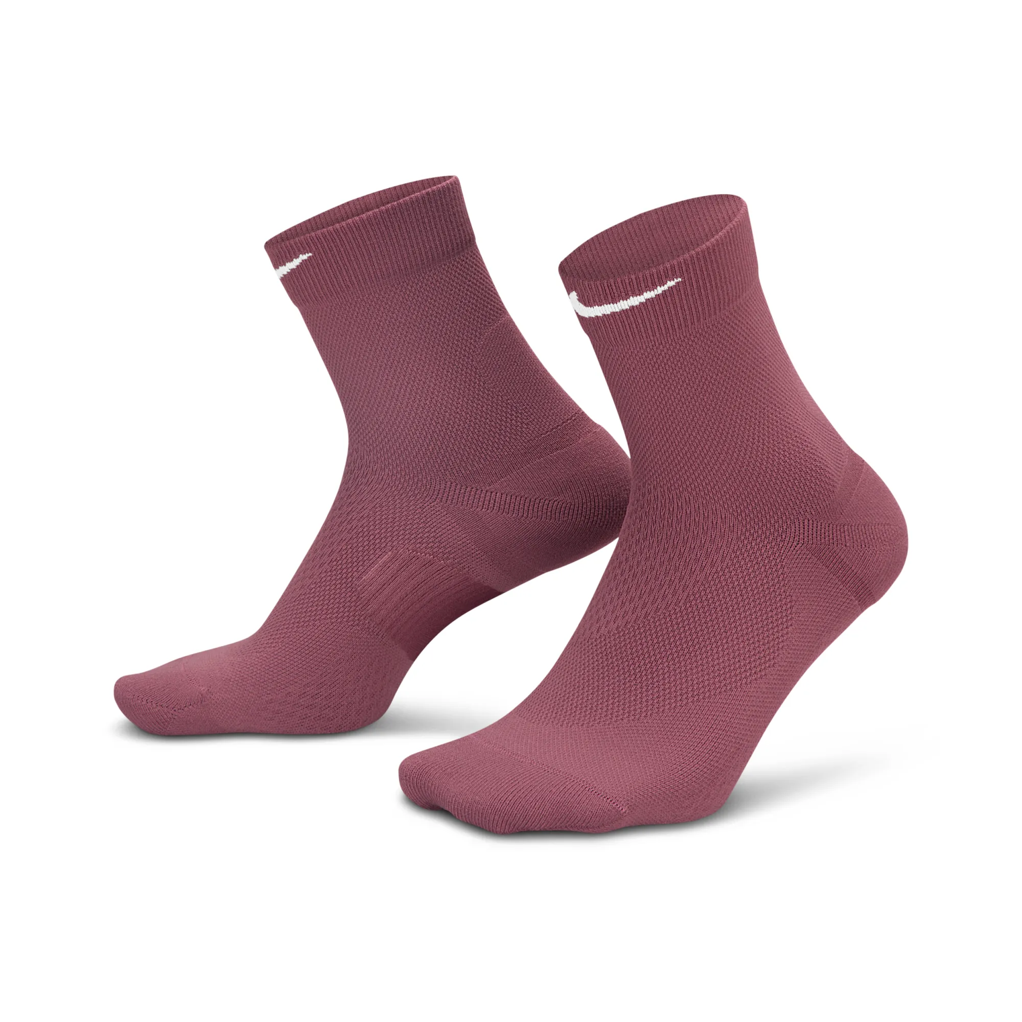 Nike Run Midweight Running Micro-Crew Socks - Red
