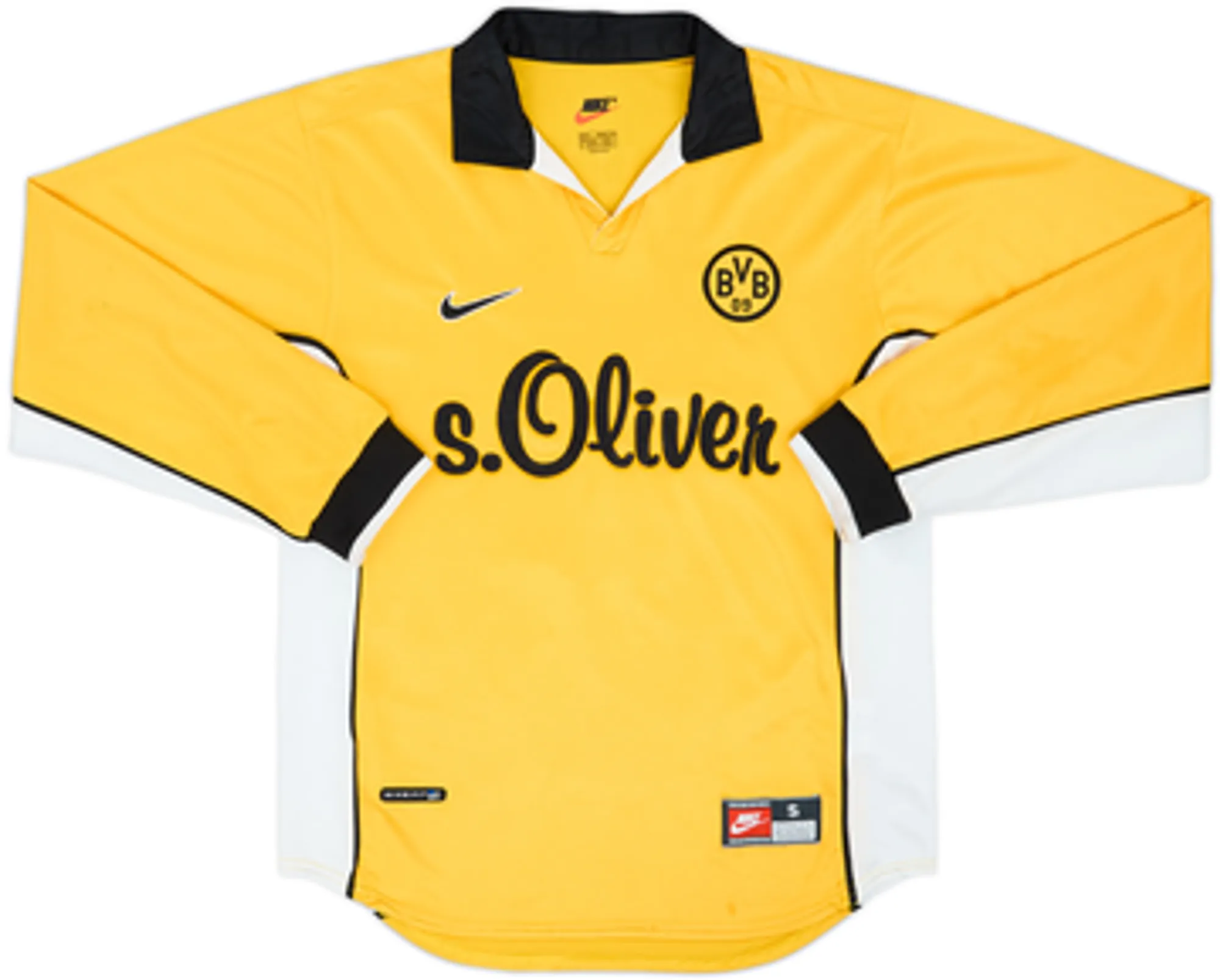 1998-00 Borussia Dortmund Home L/S Shirt Kohler #5 - 8/10 - (S)