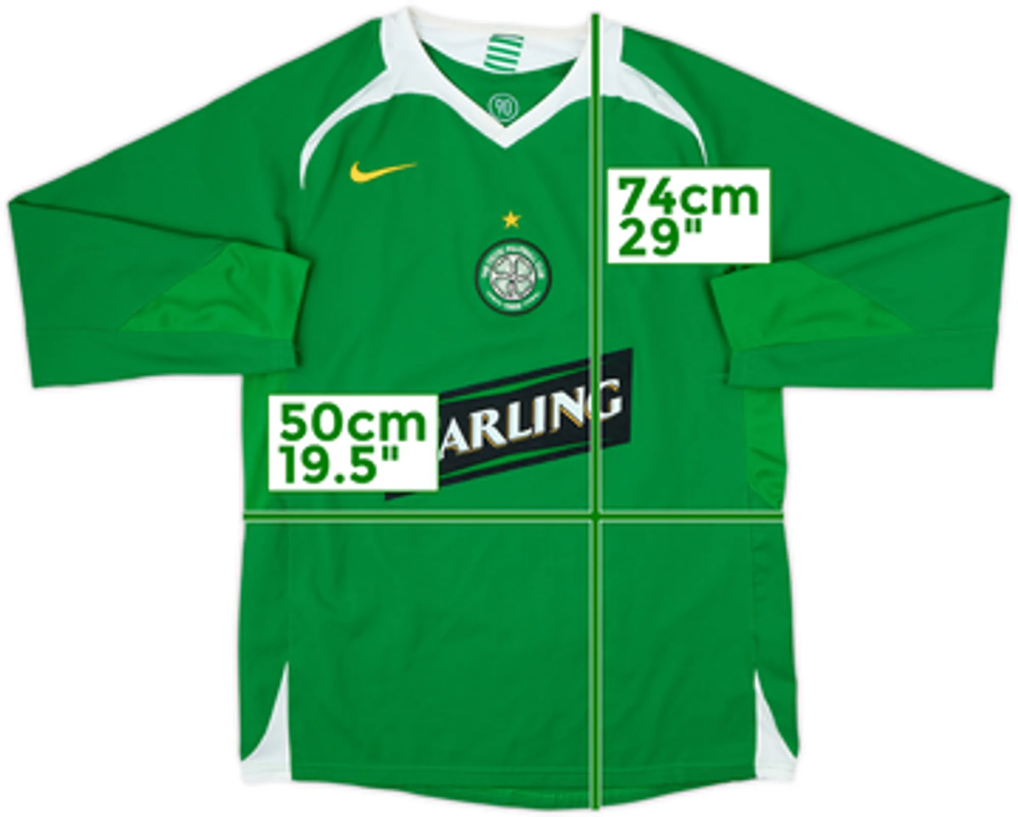 2005-06 Celtic Away L/S Shirt - 9/10 - (S)