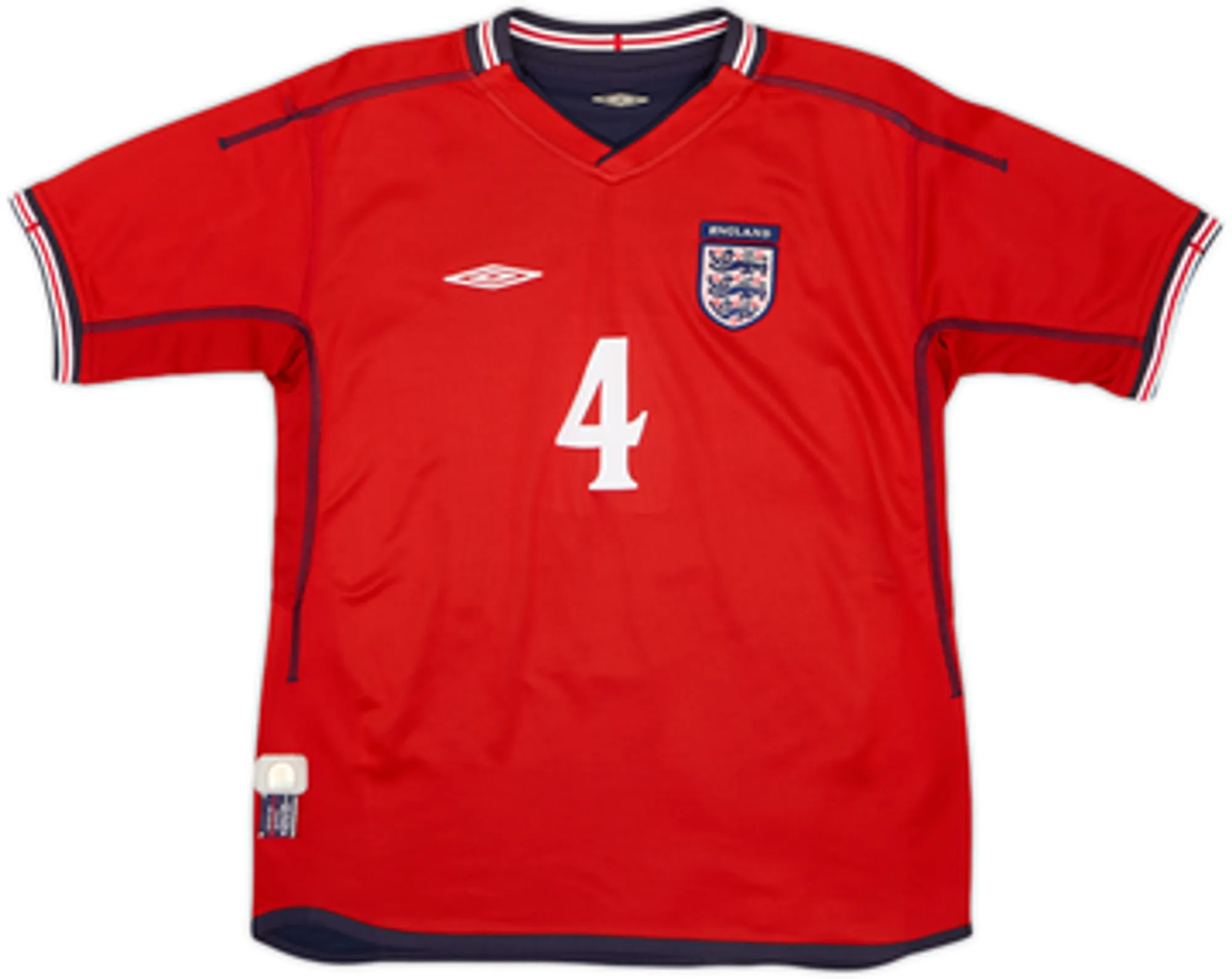 2002-04 England Away Shirt Gerrard #4 - 9/10 - (XL.Boys)