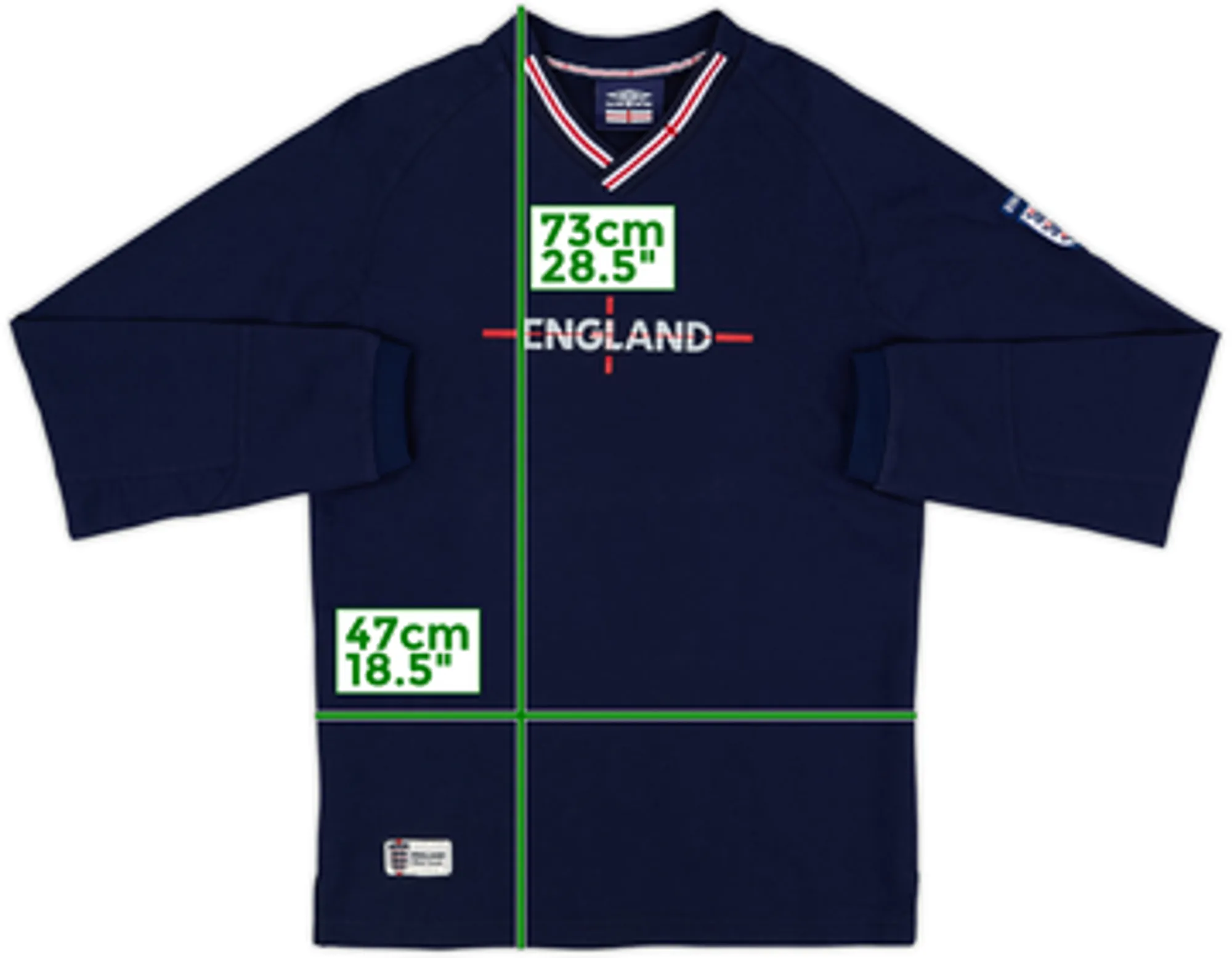 2002-04 England Umbro Sweat Top - 9/10 - (S)